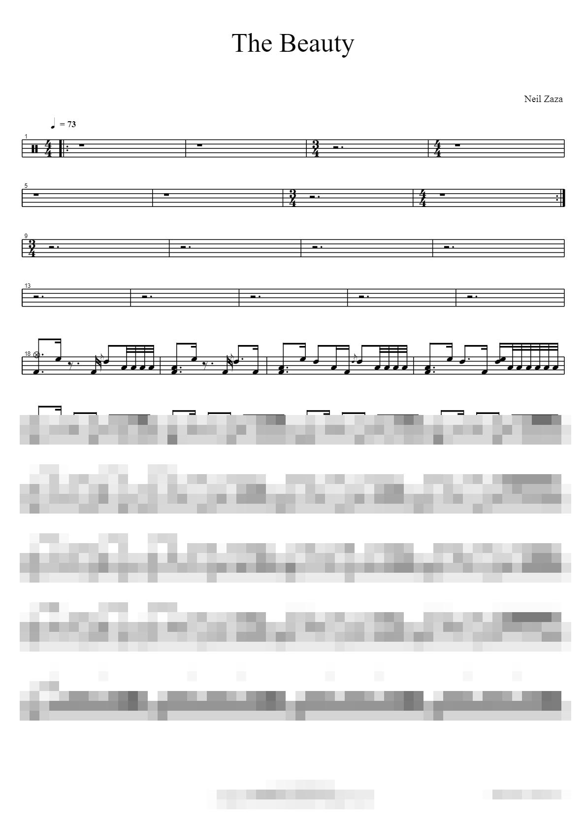 The Beauty Sheet Music Preview