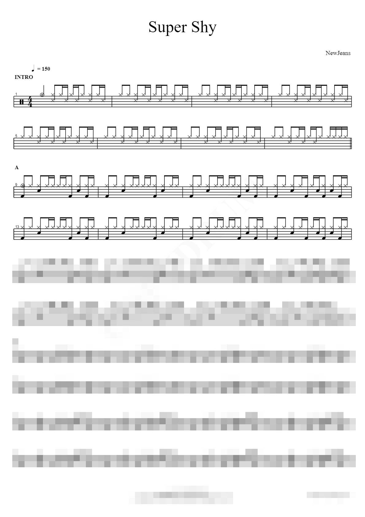 Super Shy Sheet Music Preview