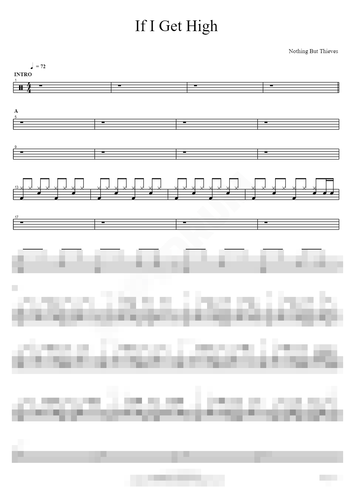 If I Get High Sheet Music Preview