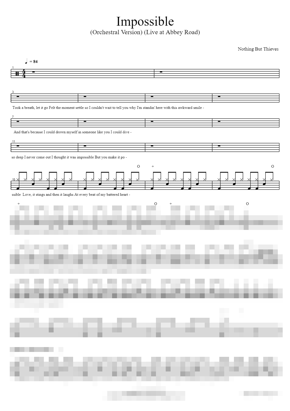 Impossible (Orchestral Version) (Live at Abbey Road) Sheet Music Preview