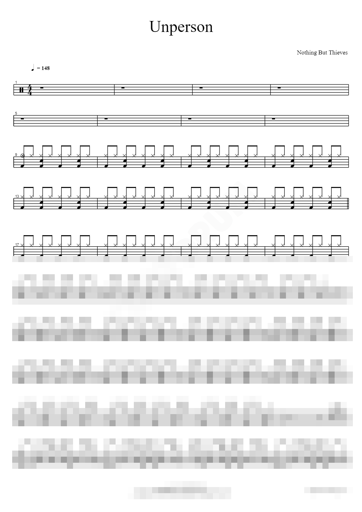 Unperson Sheet Music Preview
