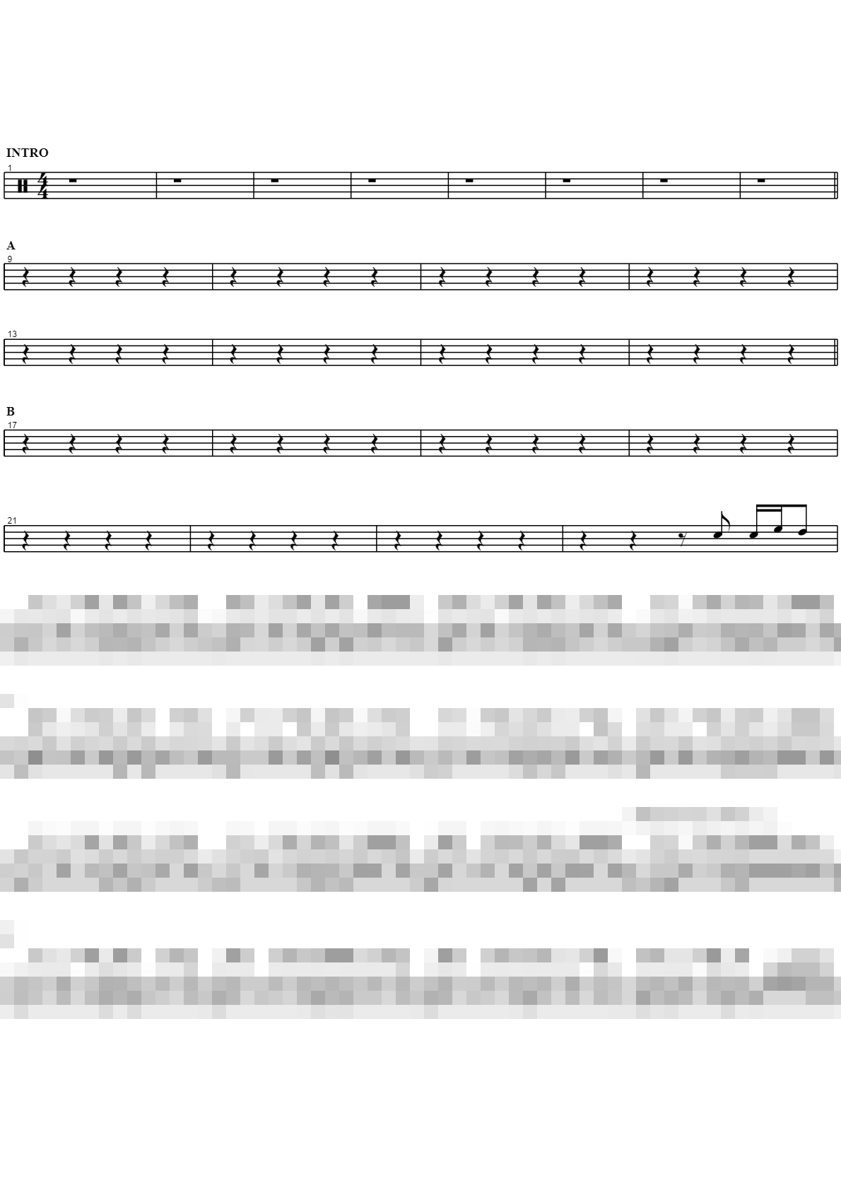 Champagne Supernova Sheet Music Preview