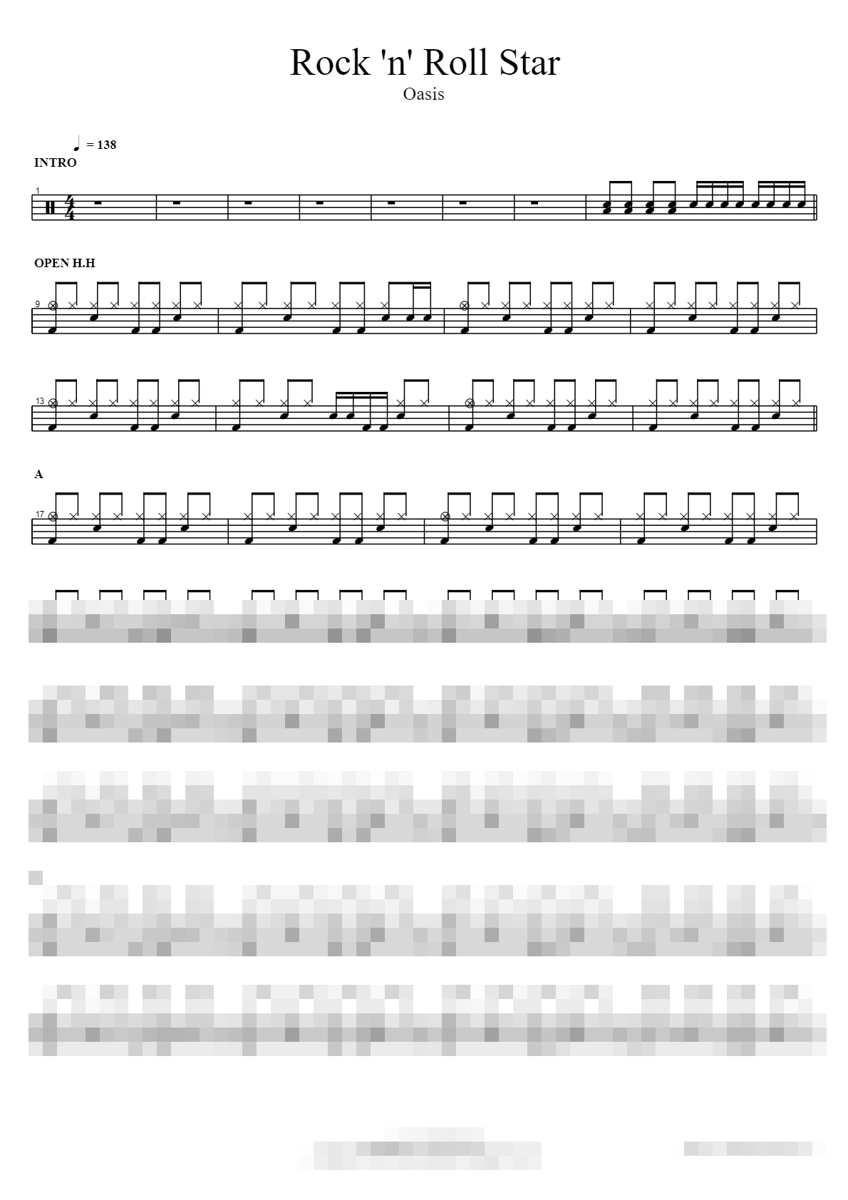 Rock 'n' Roll Star Sheet Music Preview