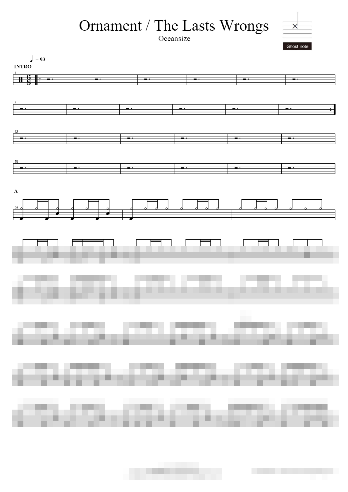 Ornament The Lasts Wrongs Sheet Music Preview