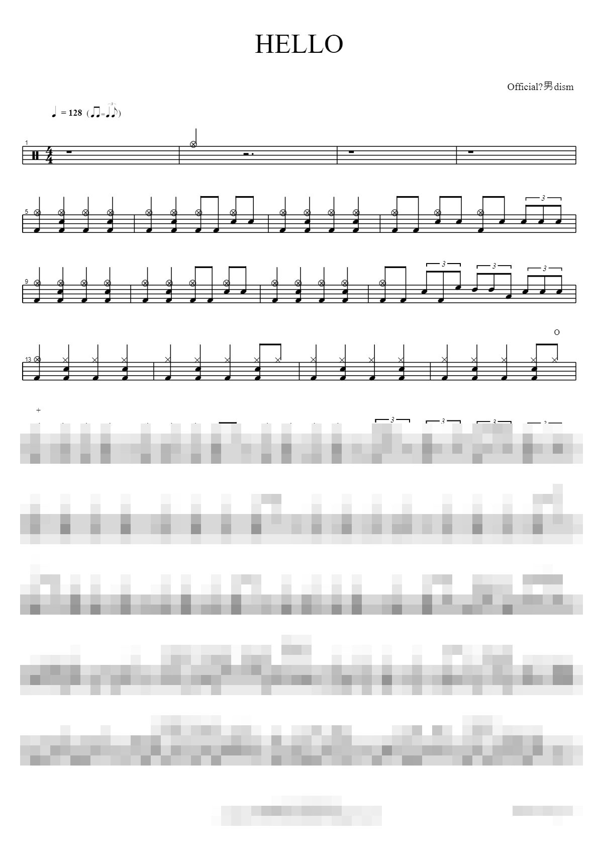 HELLO Sheet Music Preview