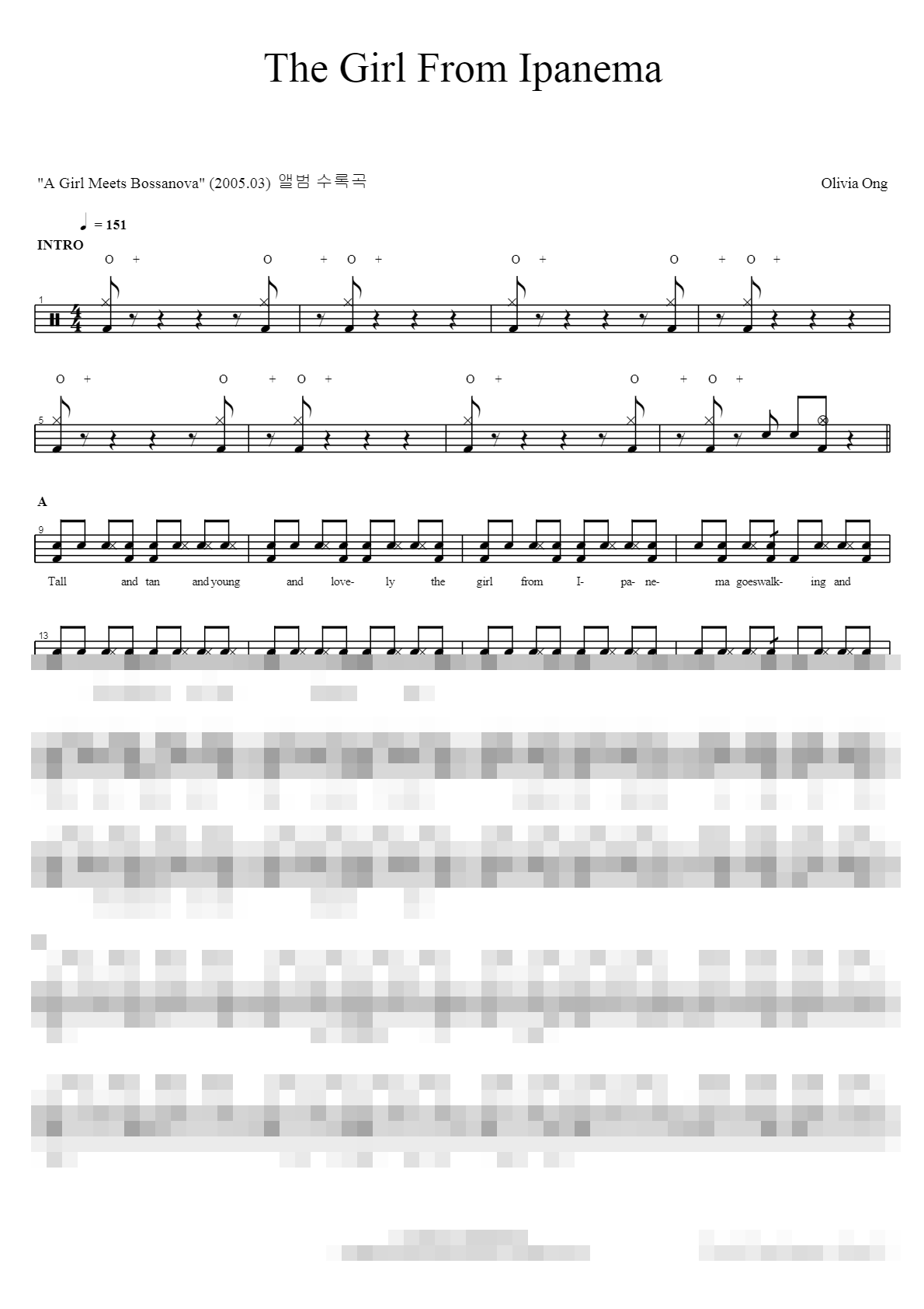 The Girl From Ipanema Sheet Music Preview