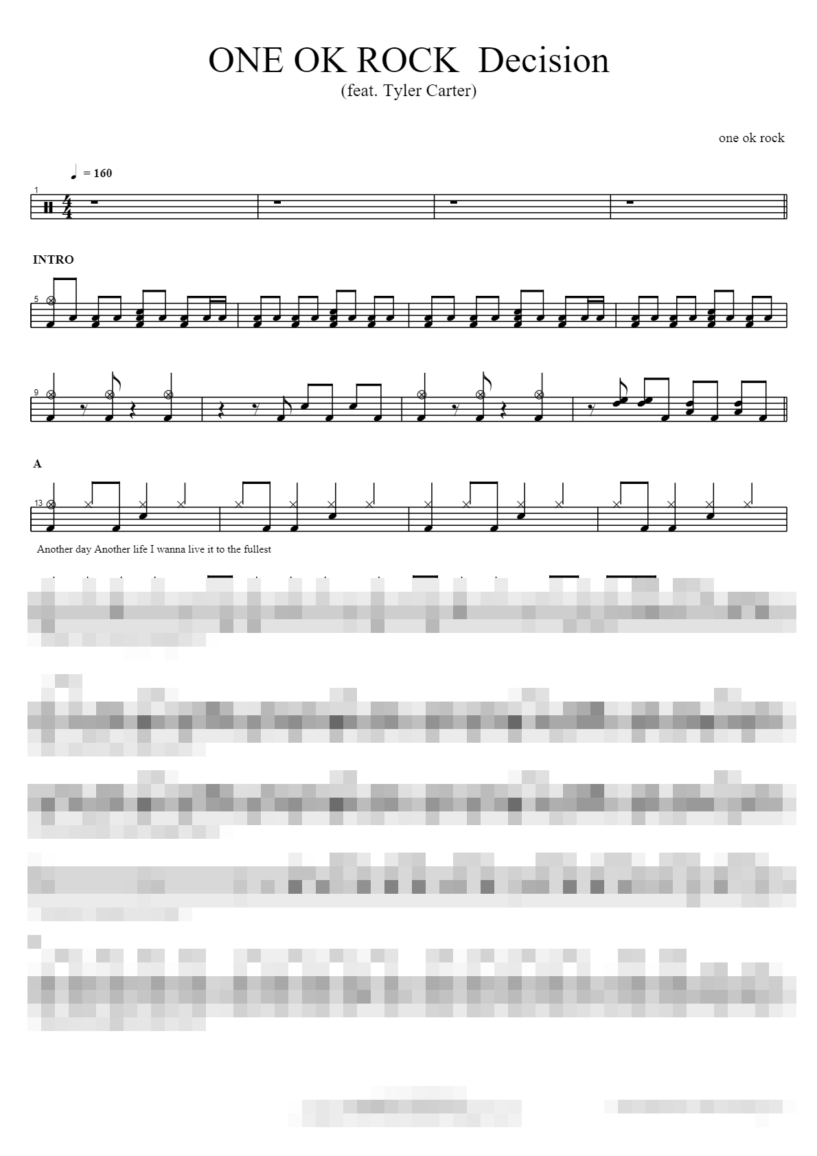 Decision (feat. Tyler Carter) Sheet Music Preview