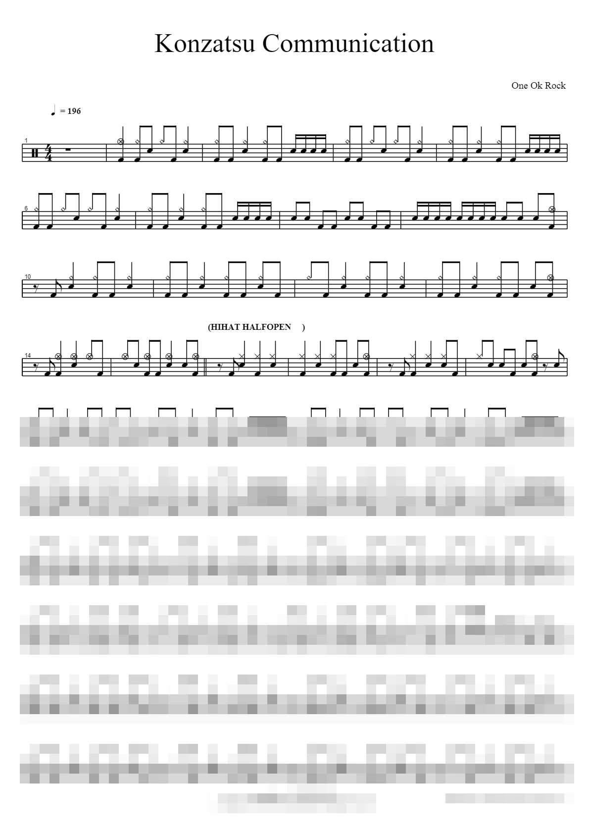 Konzatsu Communication Sheet Music Preview