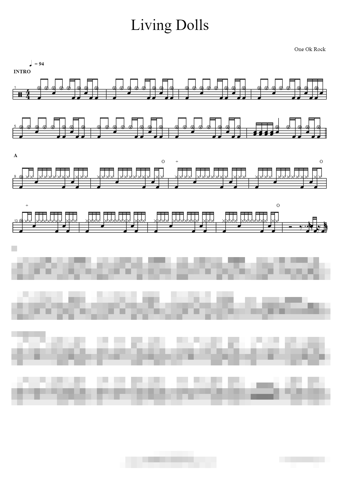 Living Dolls Sheet Music Preview
