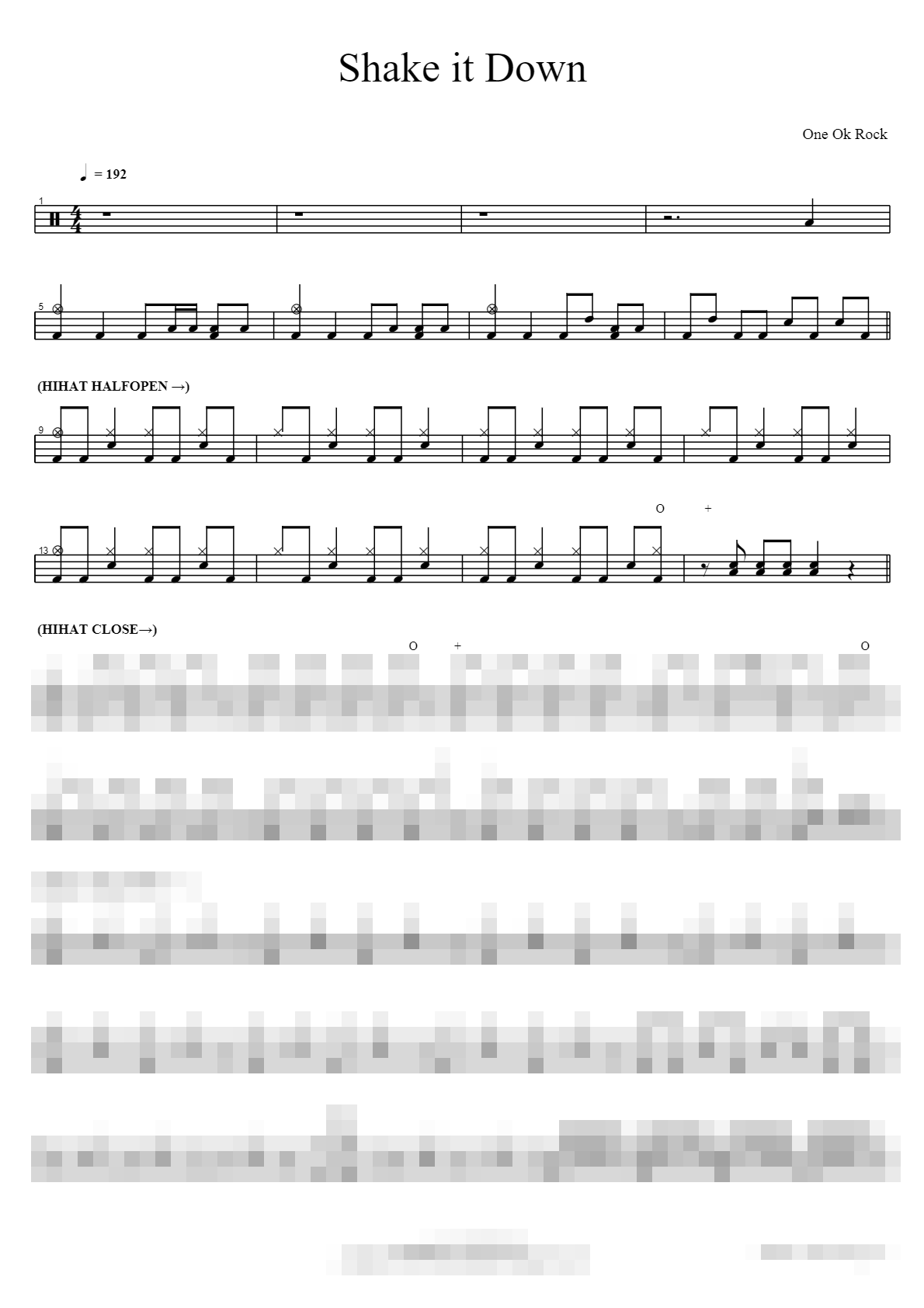 Shake it Down Sheet Music Preview