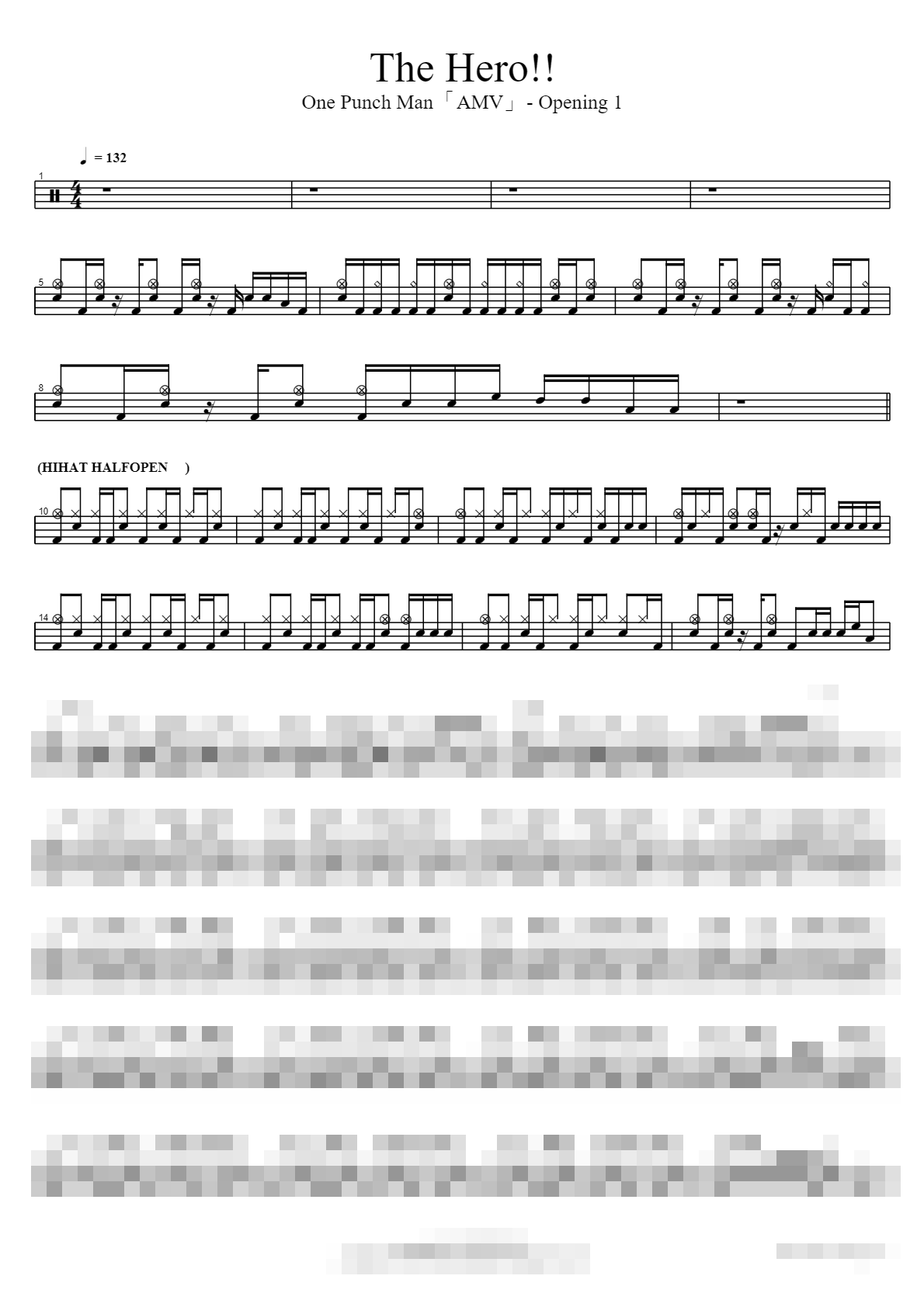 The Hero!! Sheet Music Preview