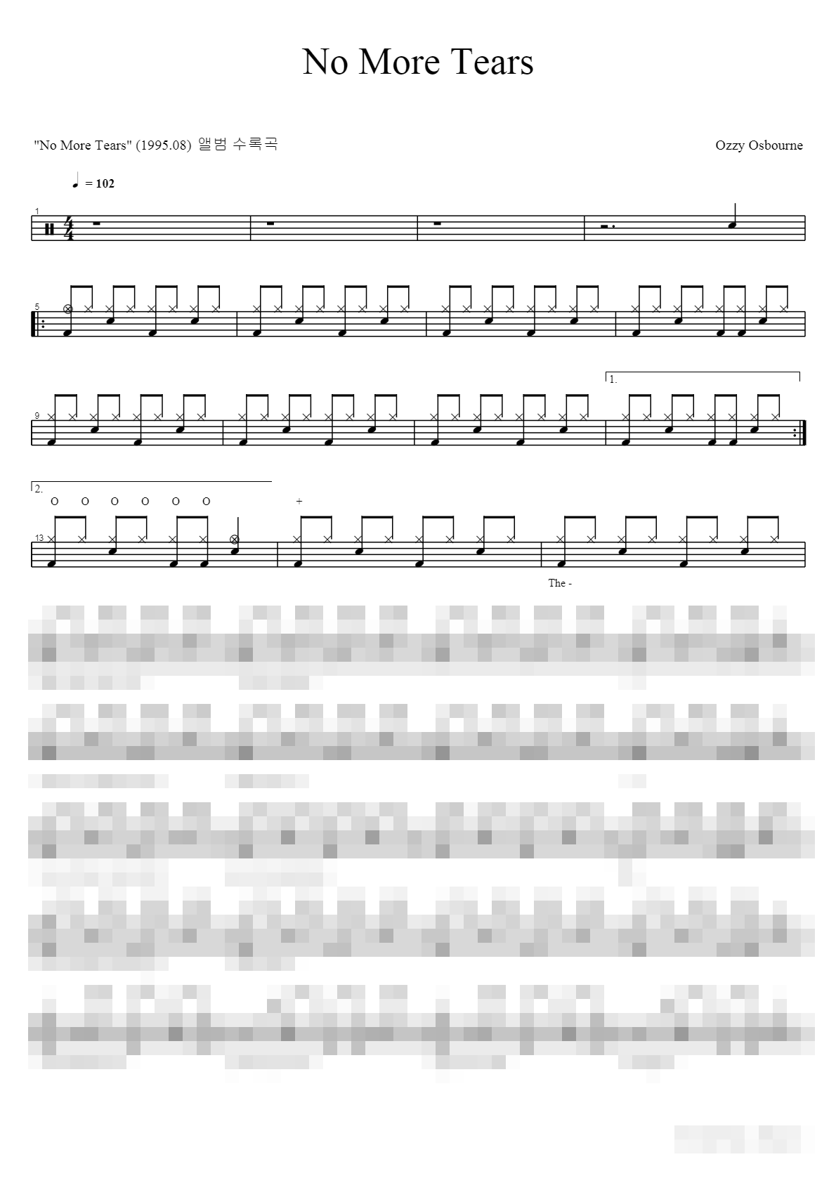 No More Tears Sheet Music Preview