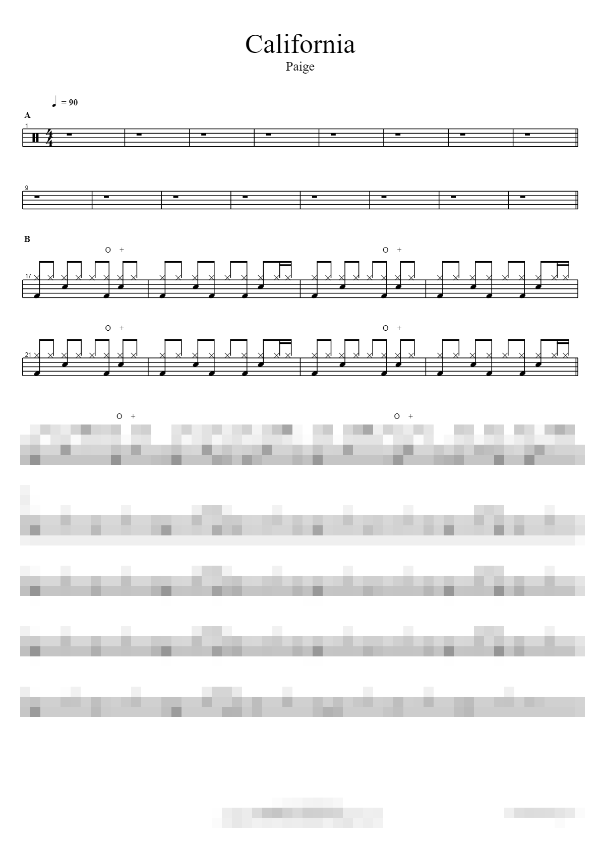 California Sheet Music Preview