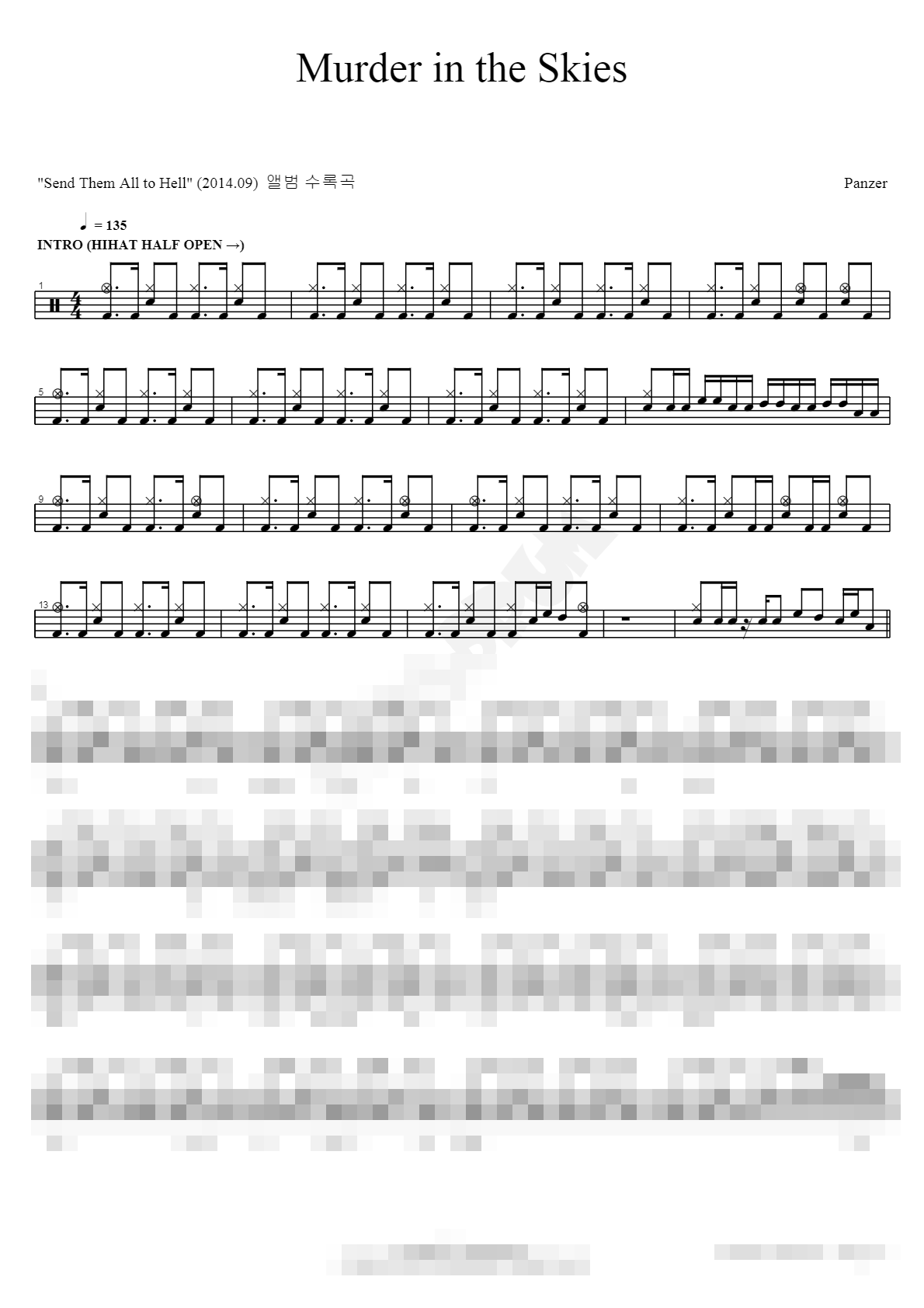 Murder in the Skies Sheet Music Preview