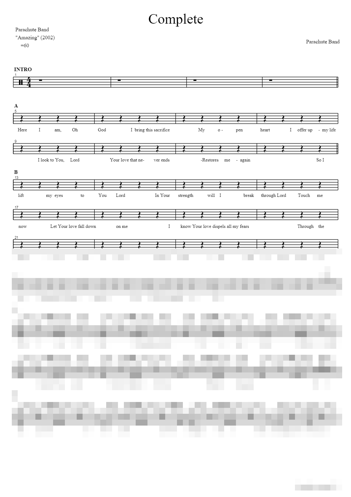 Complete Sheet Music Preview