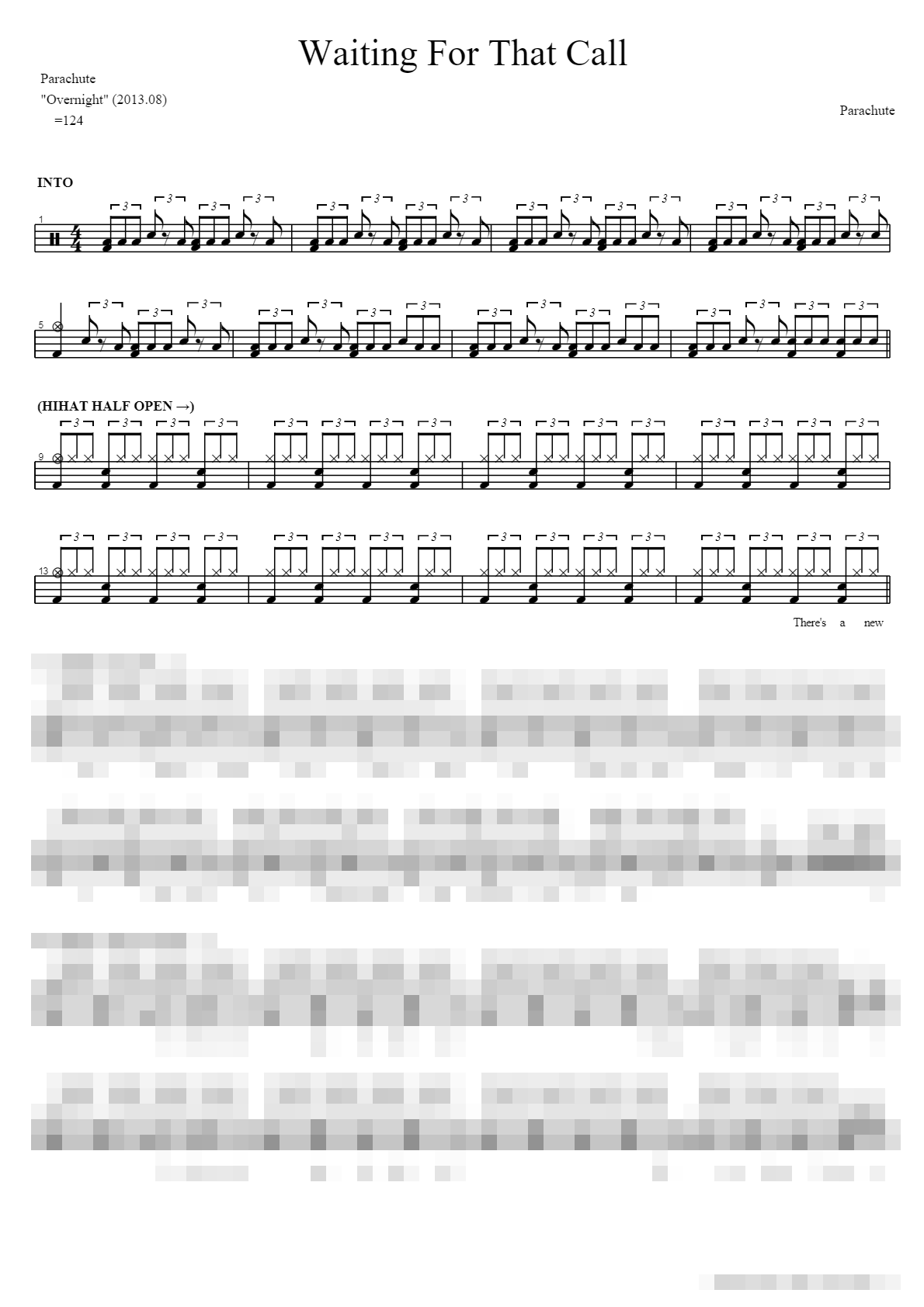 Waiting For That Call Sheet Music Preview