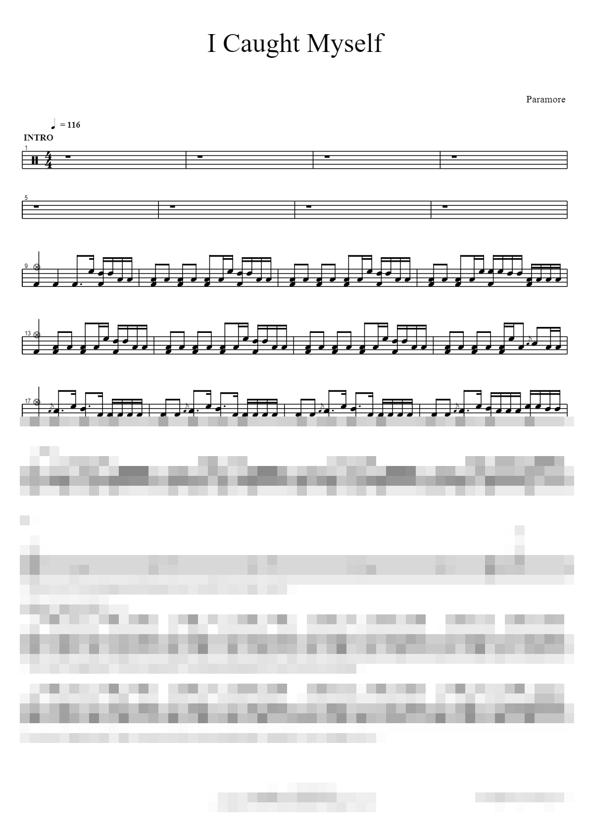 I Caught Myself Sheet Music Preview