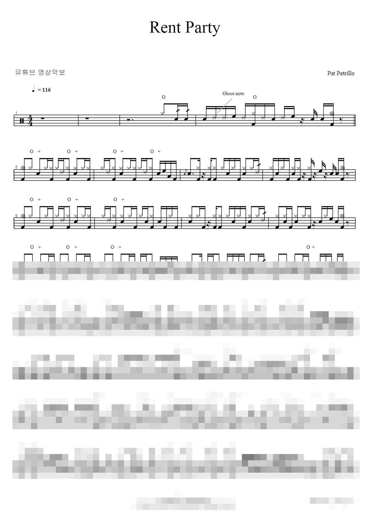 Pat Petrillo groove performance Sheet Music Preview