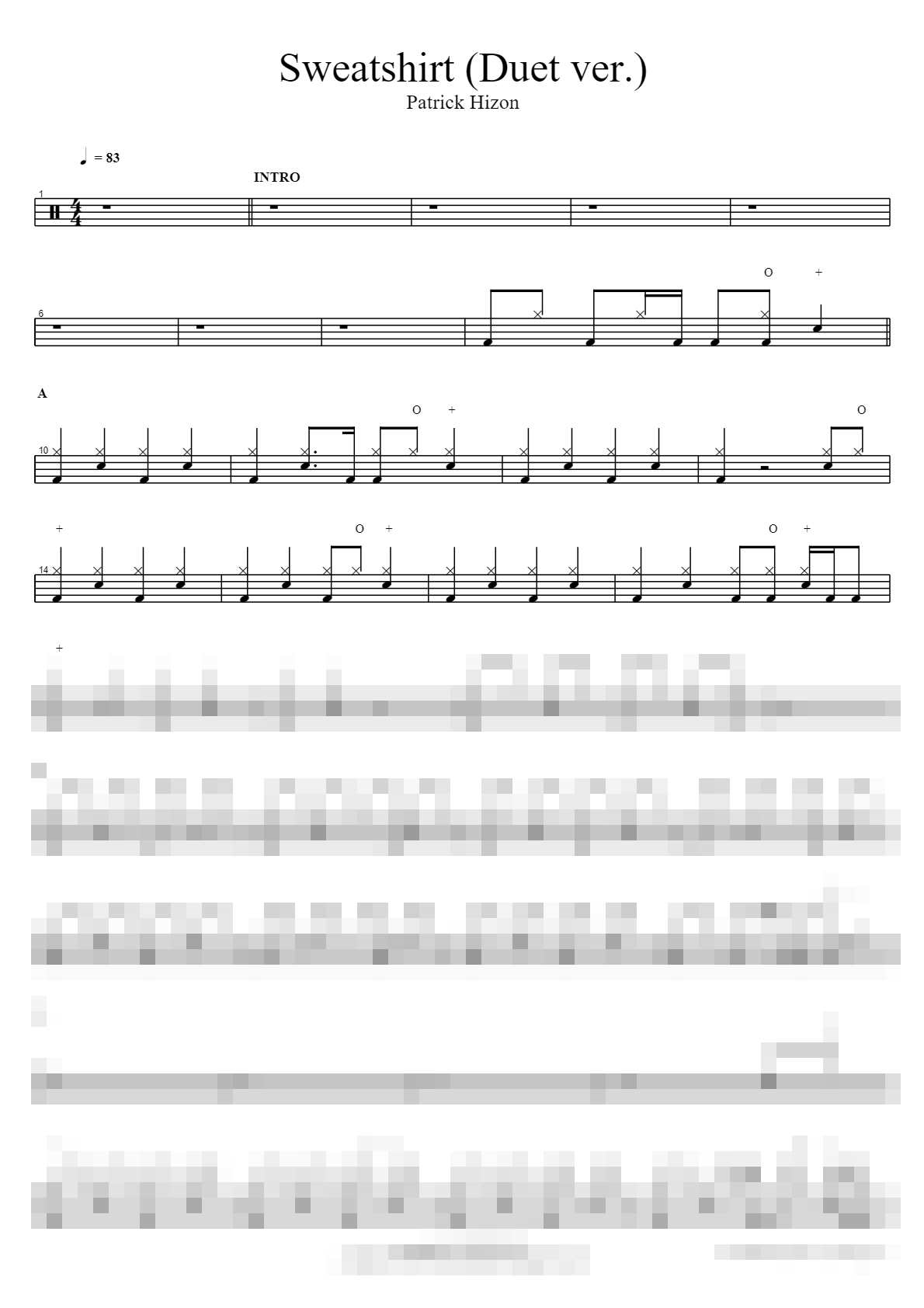 Sweatshirt (Duet ver.) Sheet Music Preview