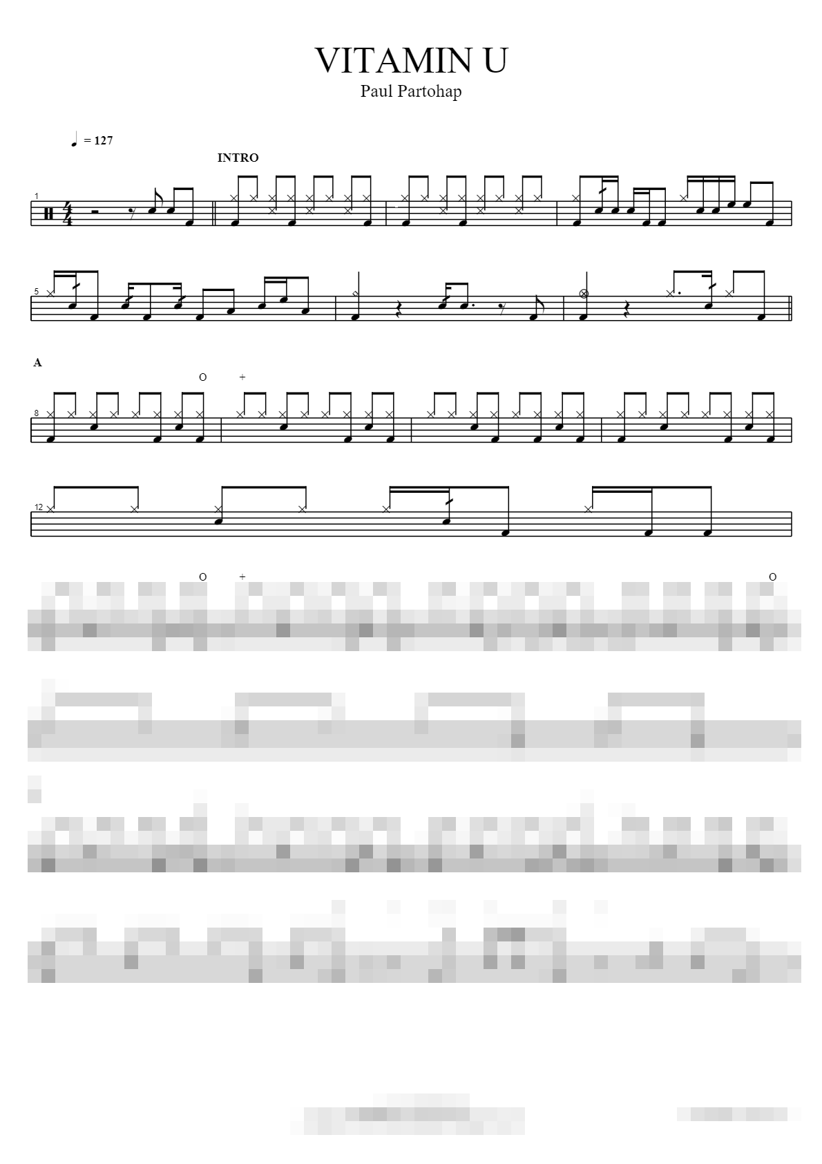 VITAMIN U Sheet Music Preview