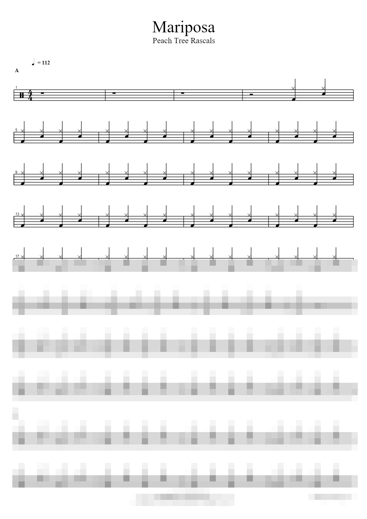 Mariposa Sheet Music Preview