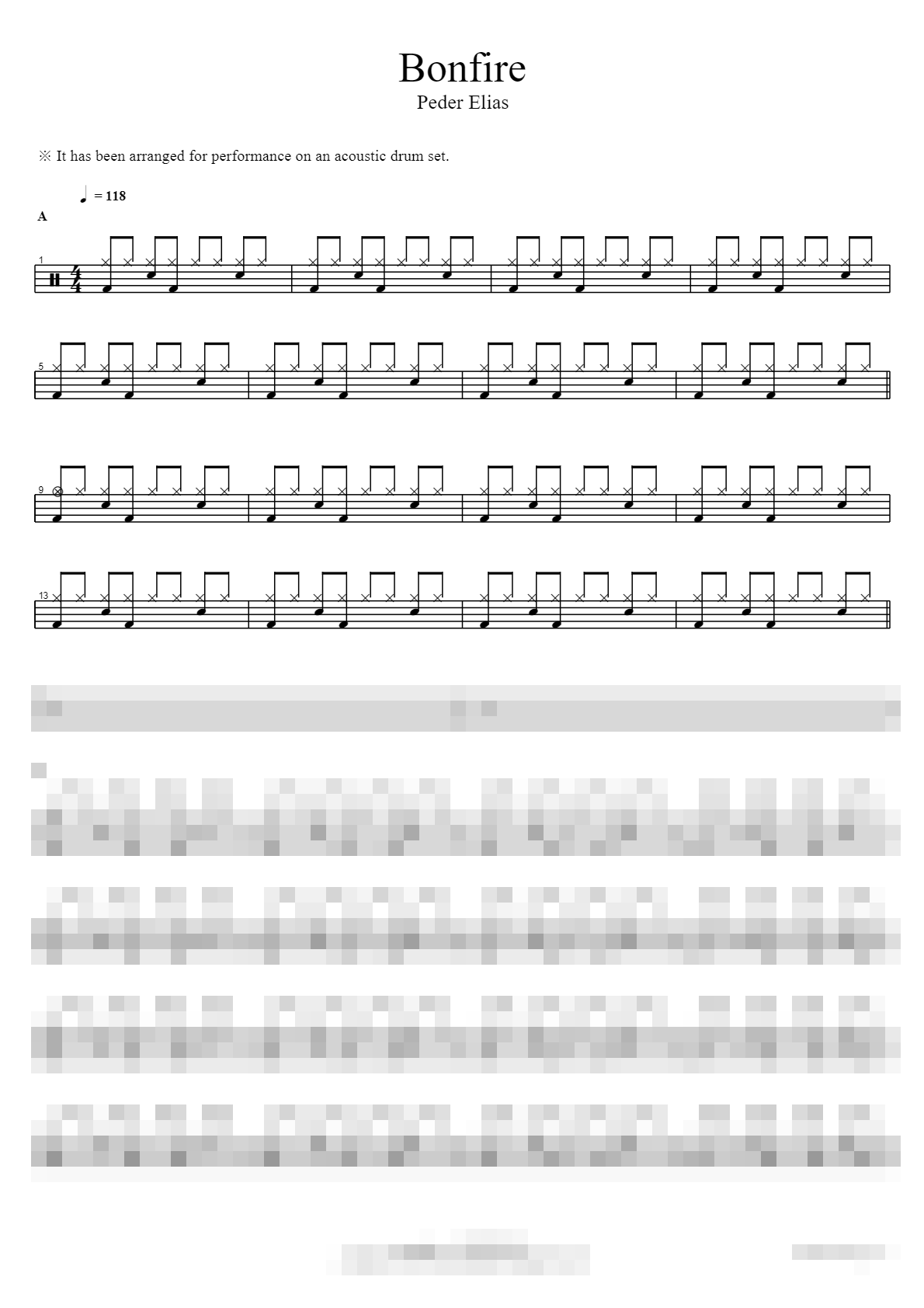 Bonfire Sheet Music Preview