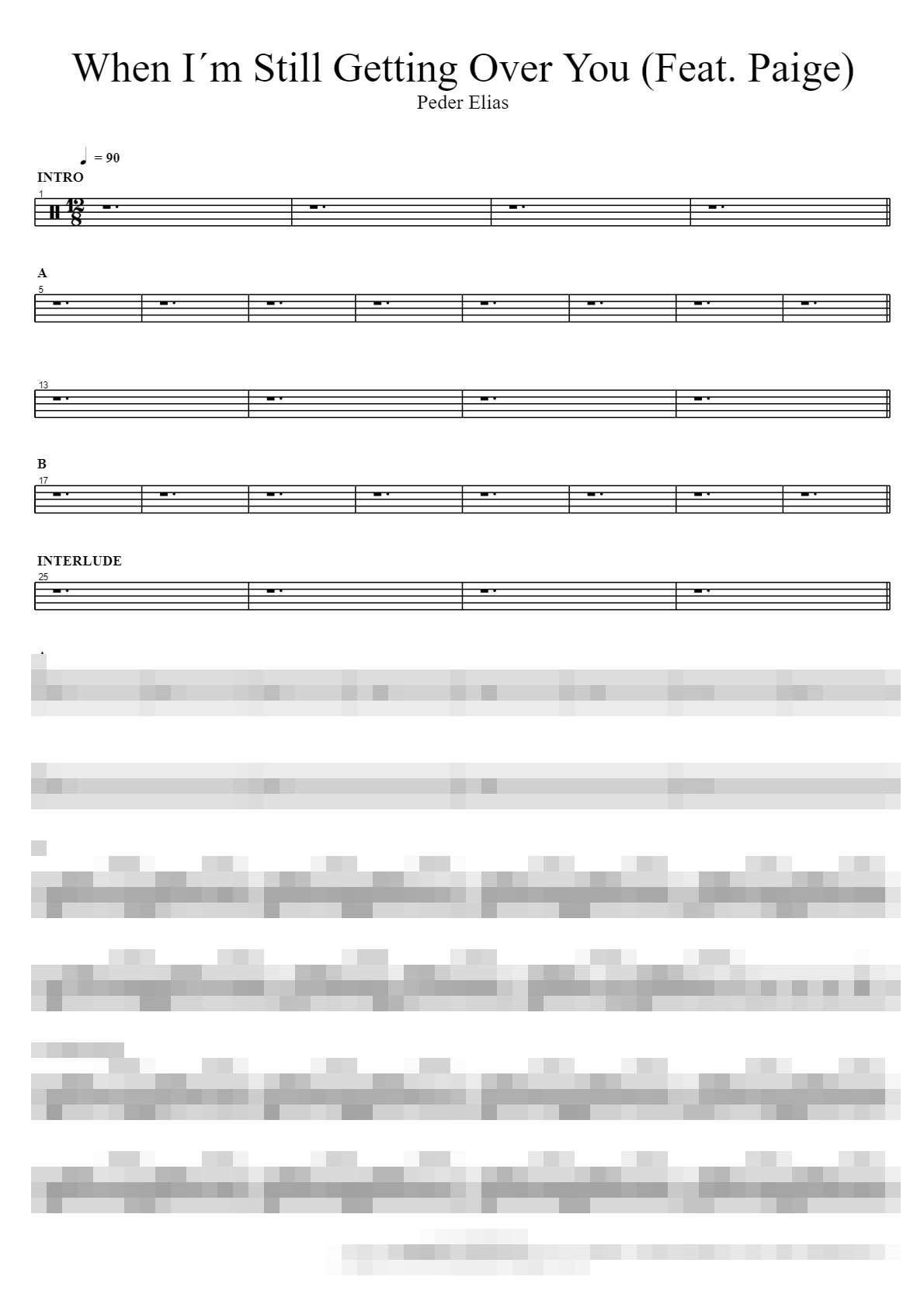 When I´m Still Getting Over You (Feat. Paige) Sheet Music Preview