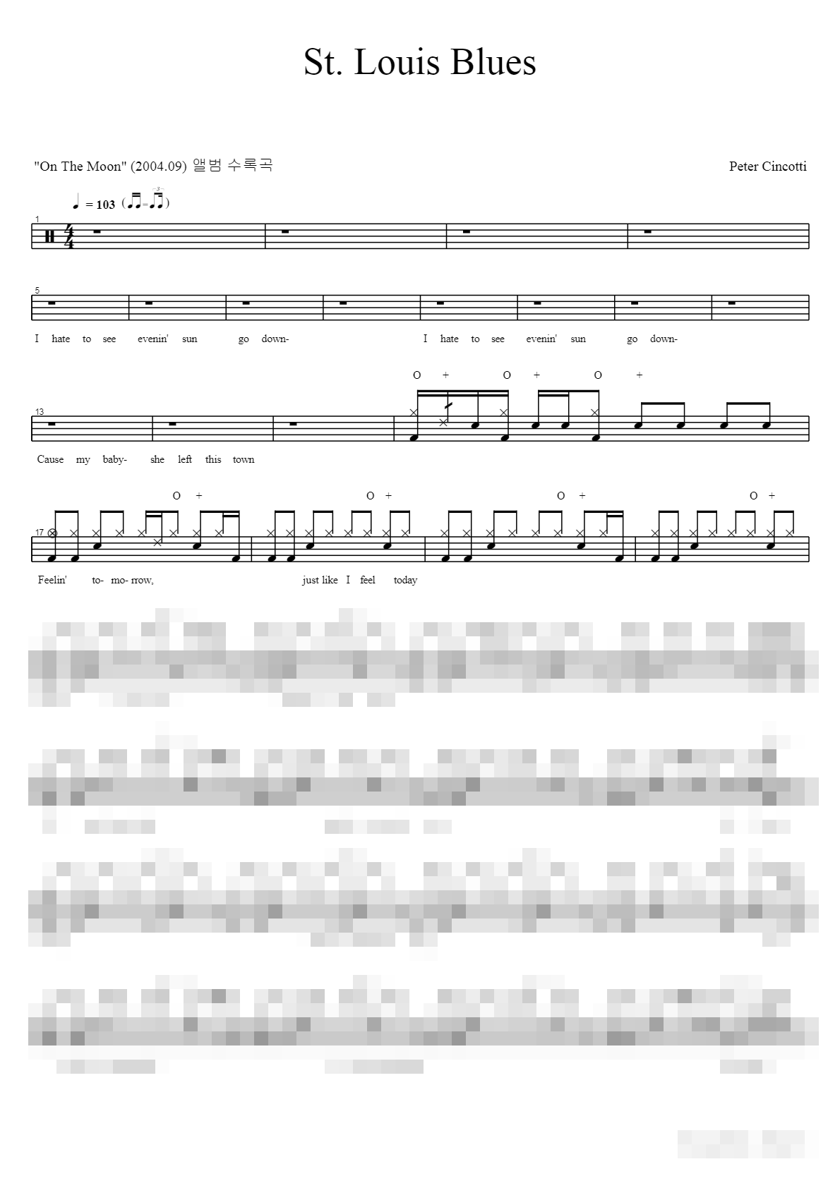 St. Louis Blues Sheet Music Preview