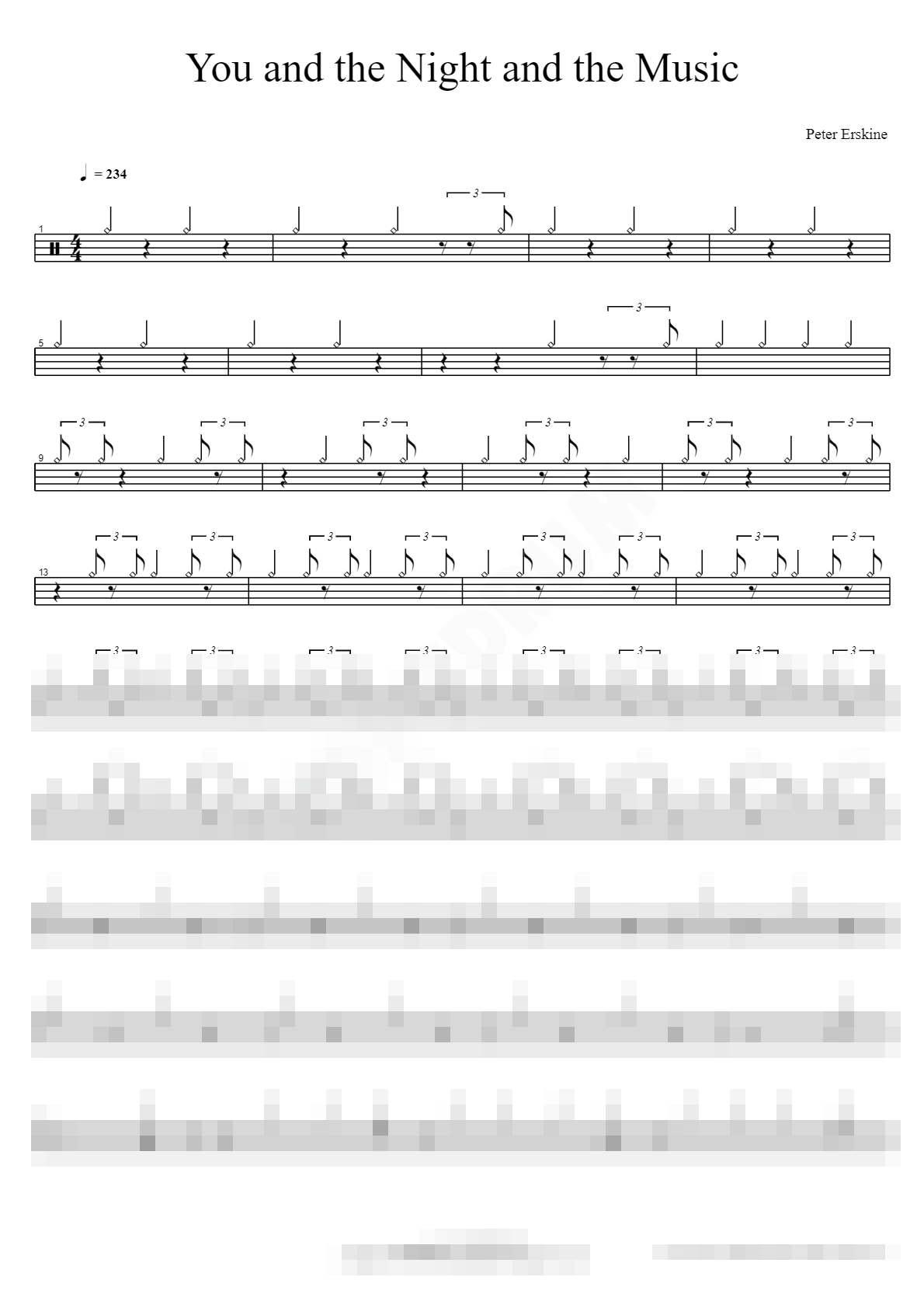 You and the Night and the Music Sheet Music Preview