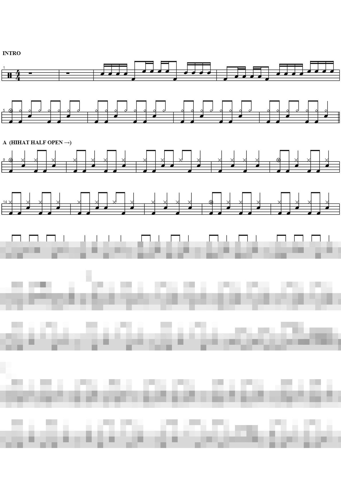black fish swim Sheet Music Preview