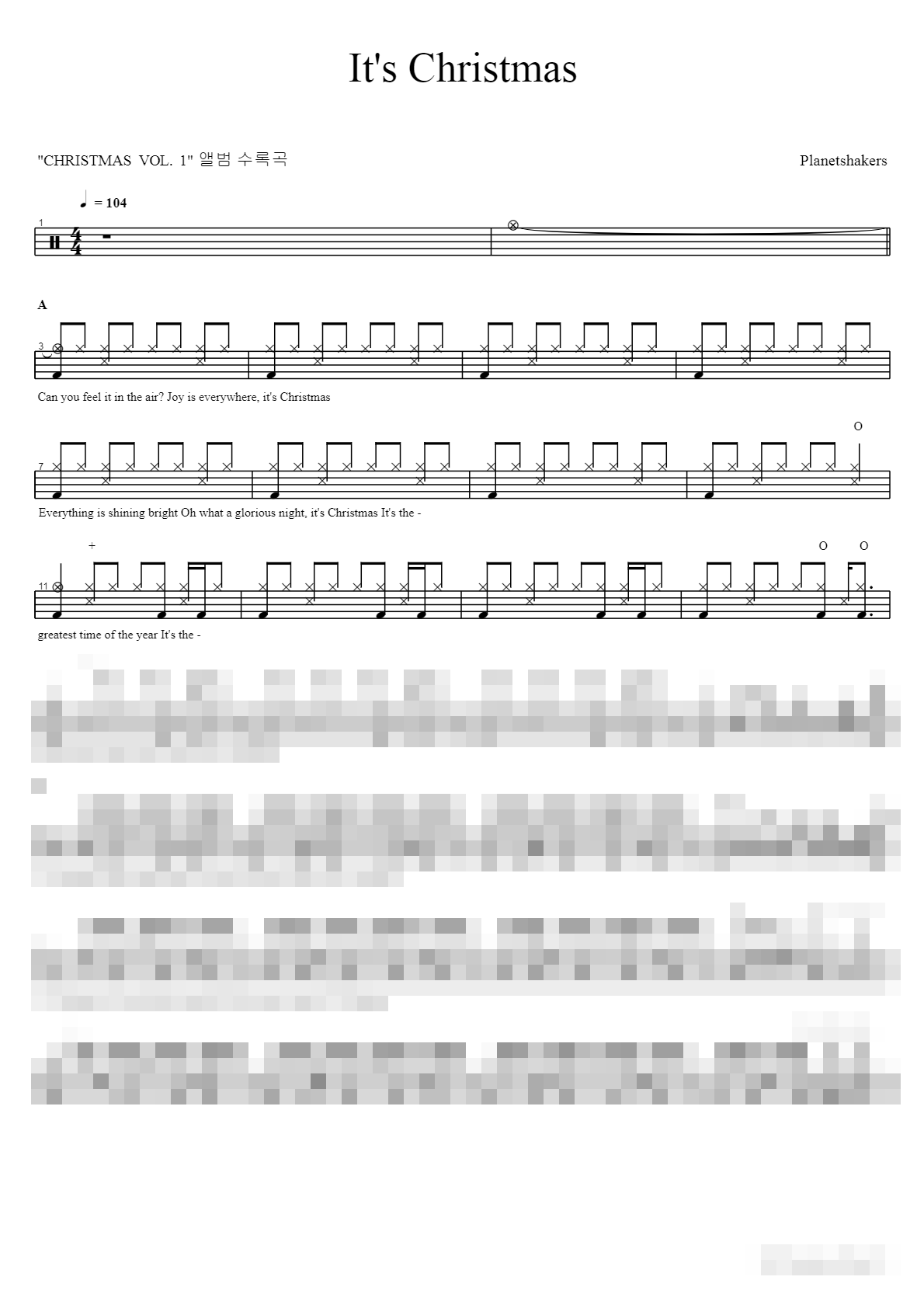 It's Christmas Sheet Music Preview