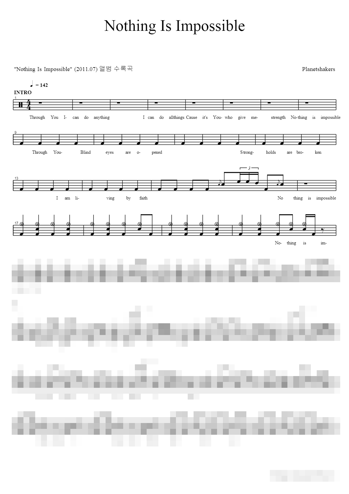 Nothing Is Impossible Sheet Music Preview