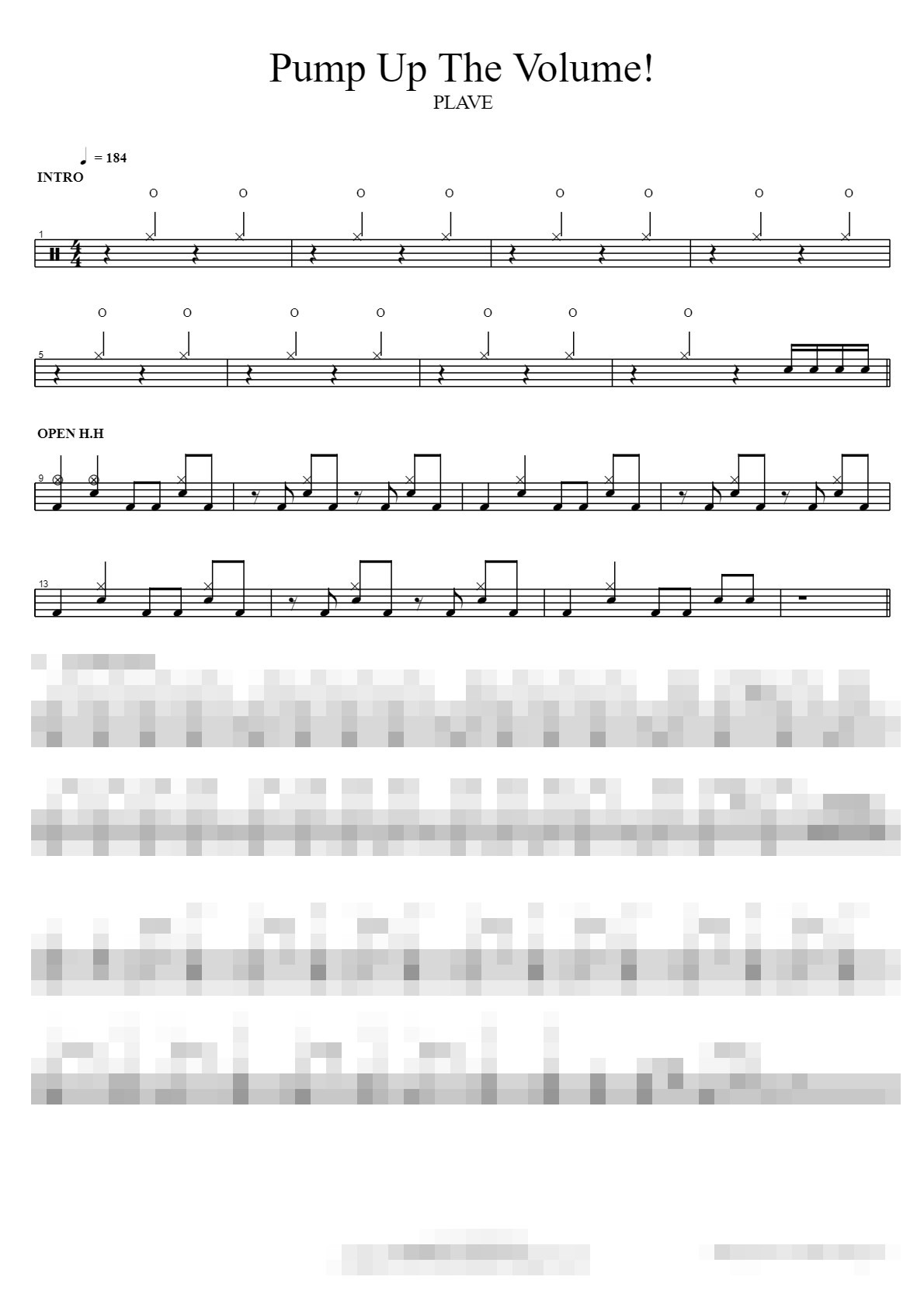 Pump Up The Volume! Sheet Music Preview