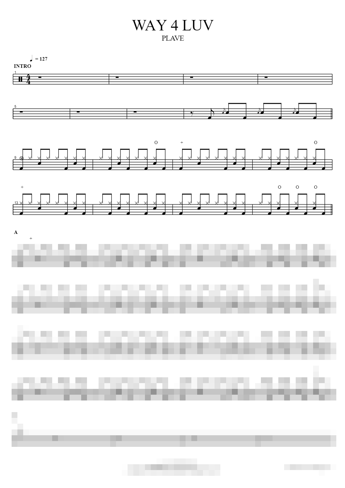 WAY 4 LUV Sheet Music Preview