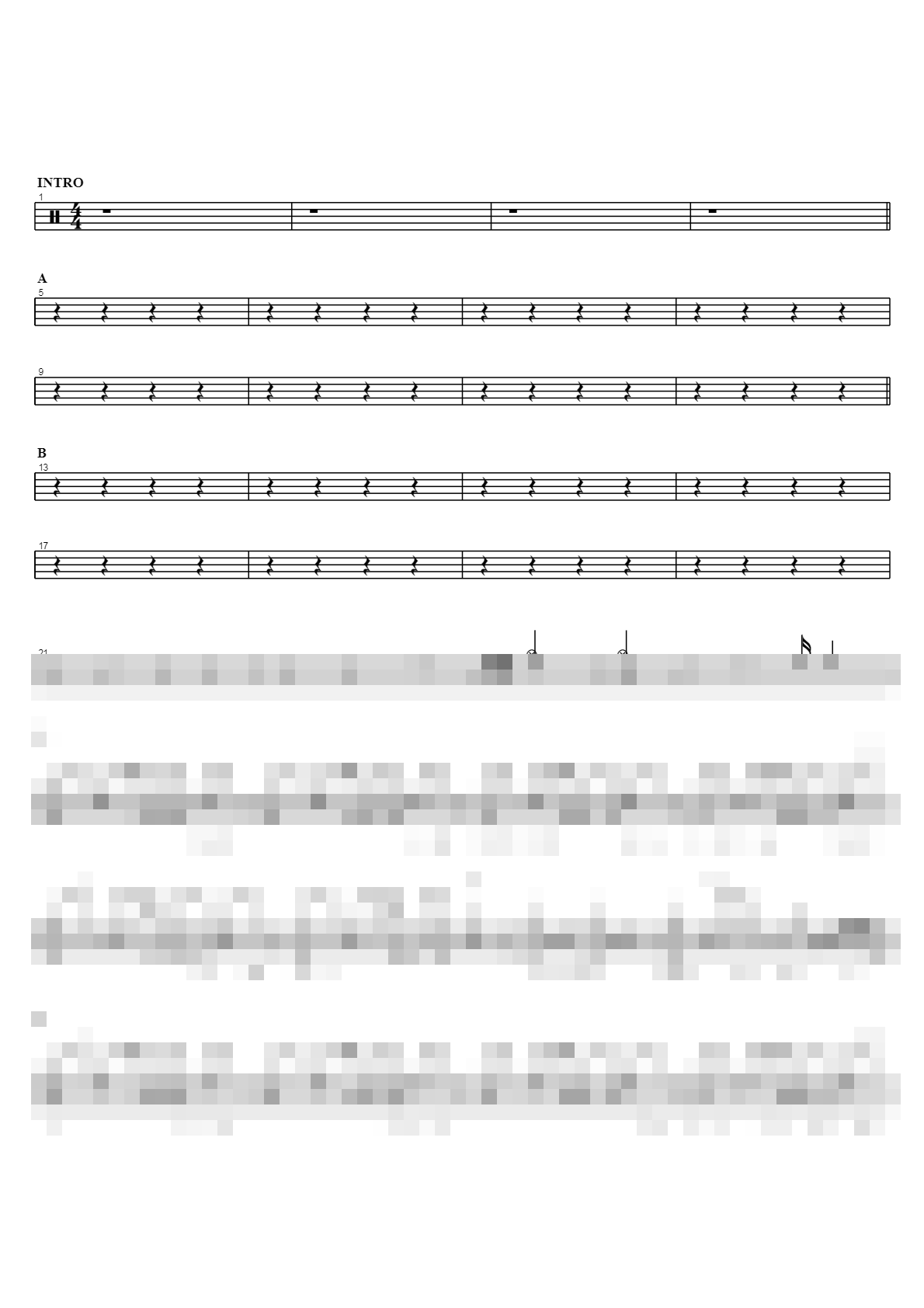 무릎의 사람 Sheet Music Preview