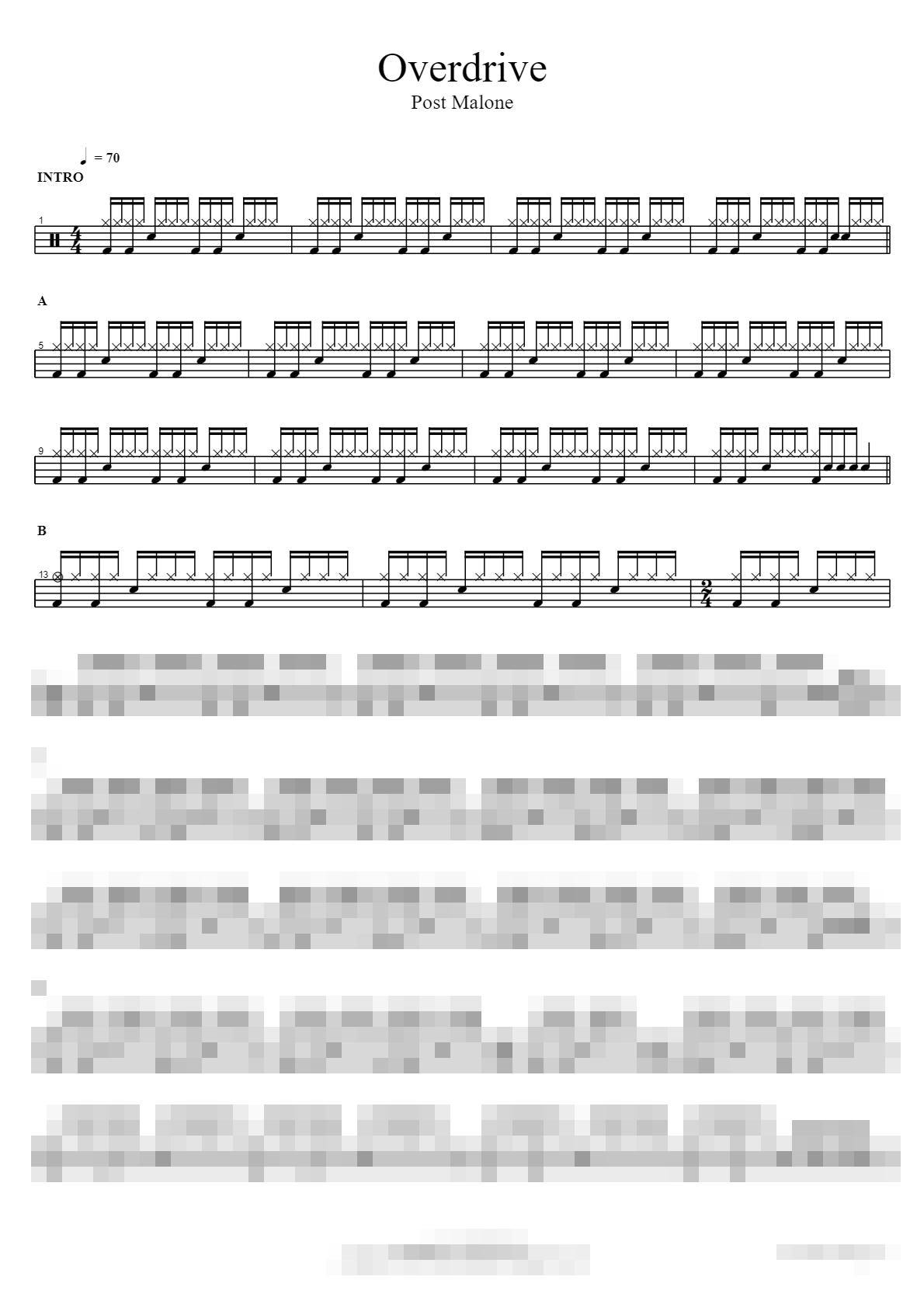 Overdrive Sheet Music Preview