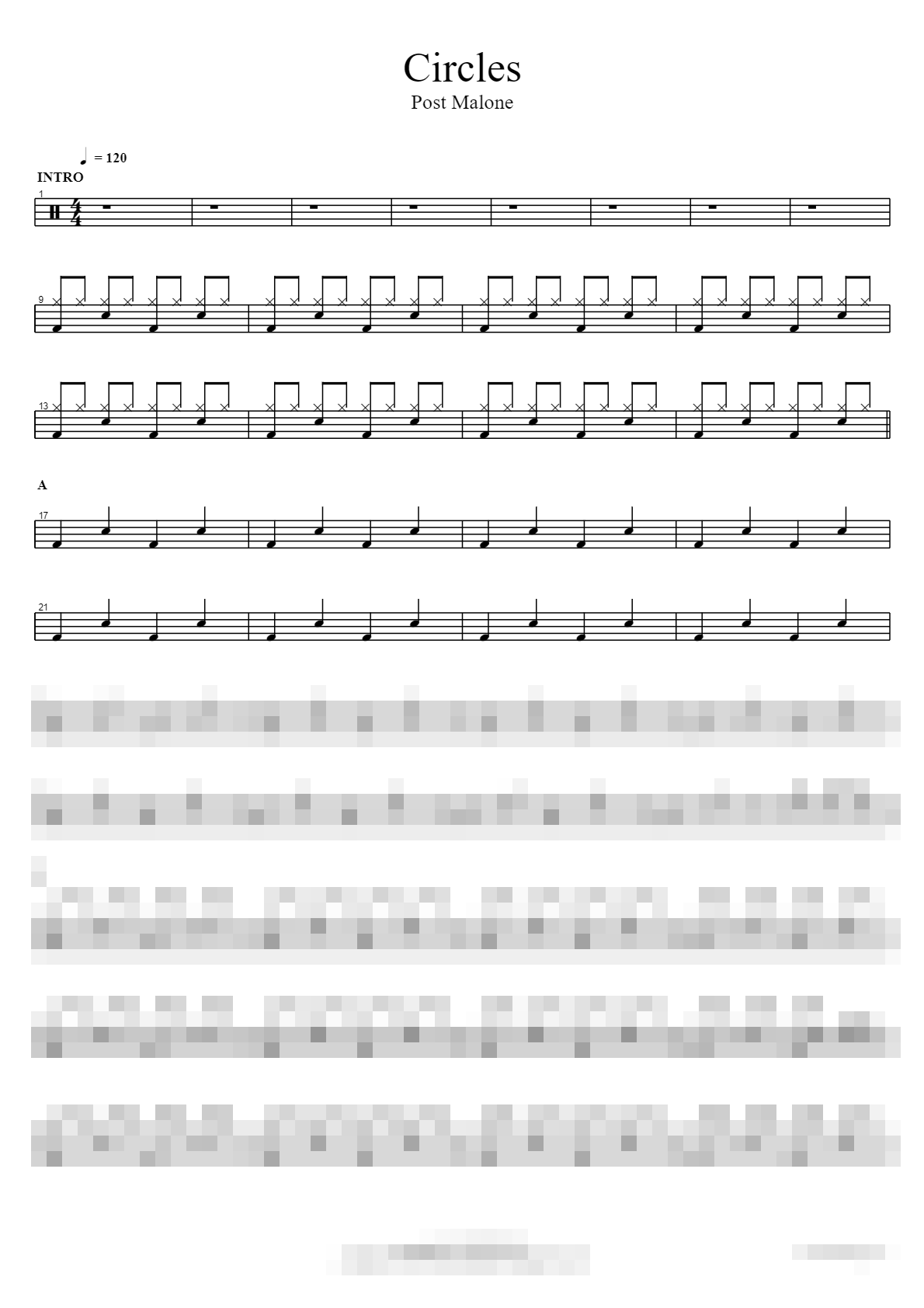 Circles Sheet Music Preview