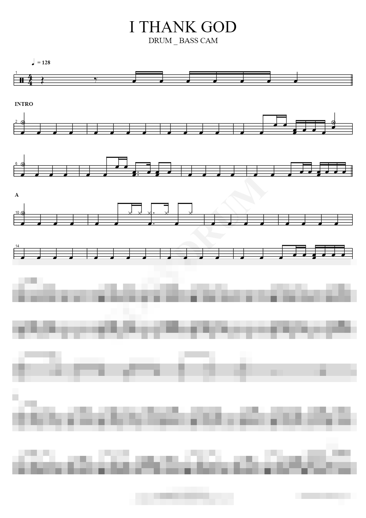 PRAISE __ I THANK GOD Sheet Music Preview