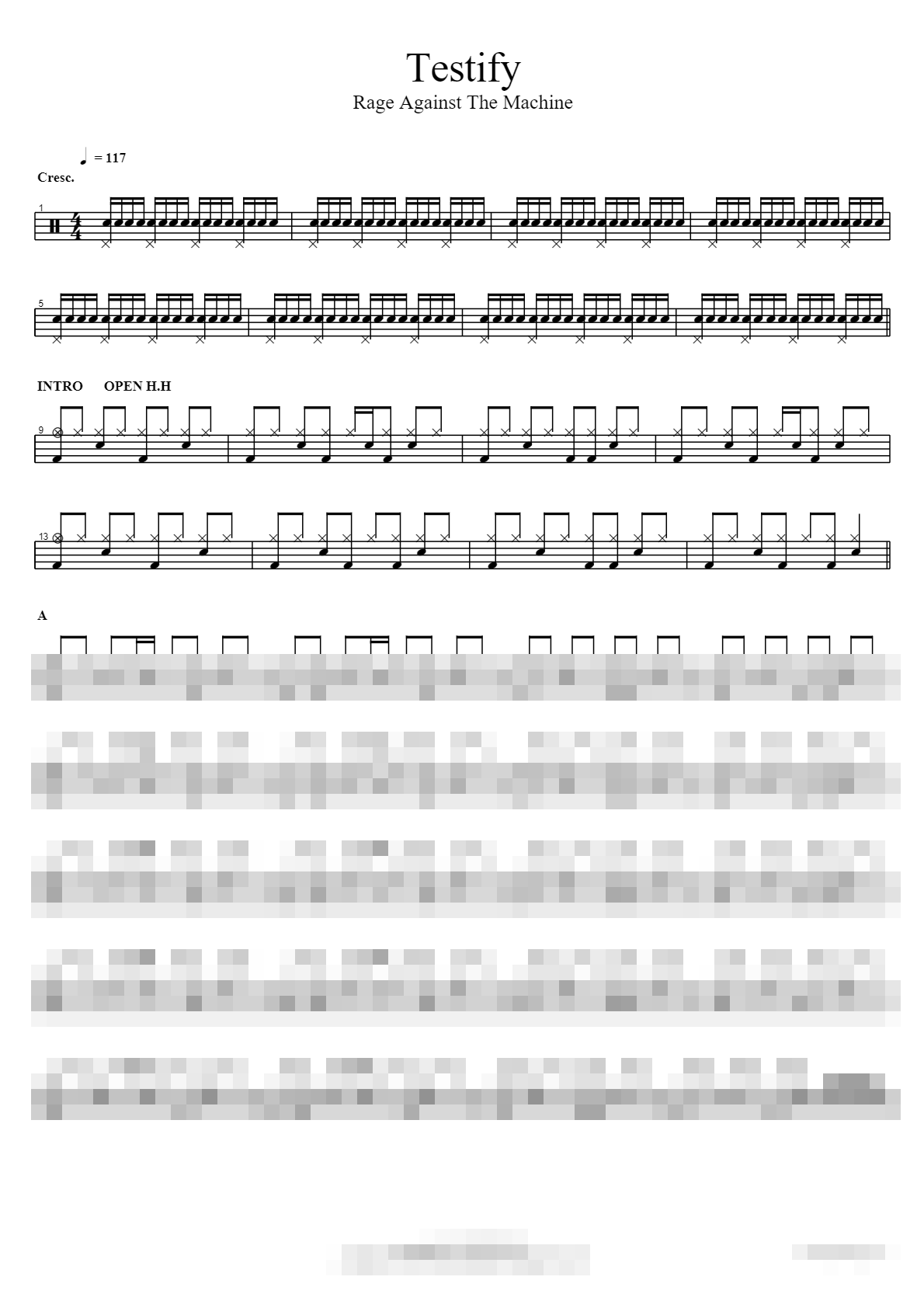 Testify Sheet Music Preview