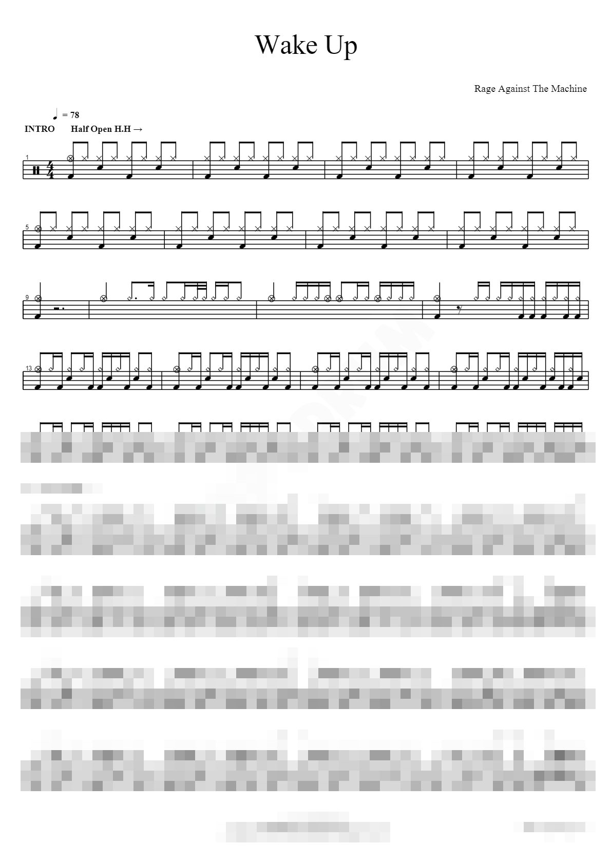 Wake Up Sheet Music Preview