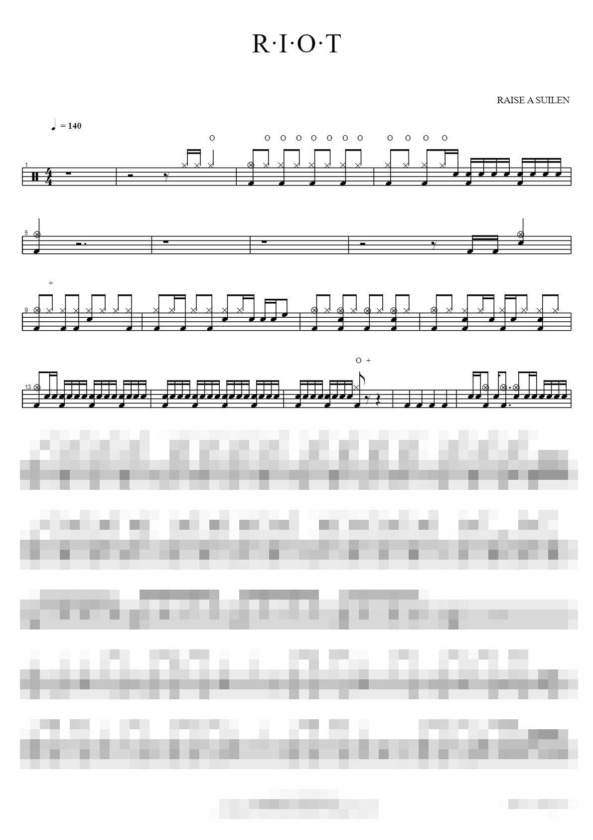 R·I·O·T Sheet Music Preview