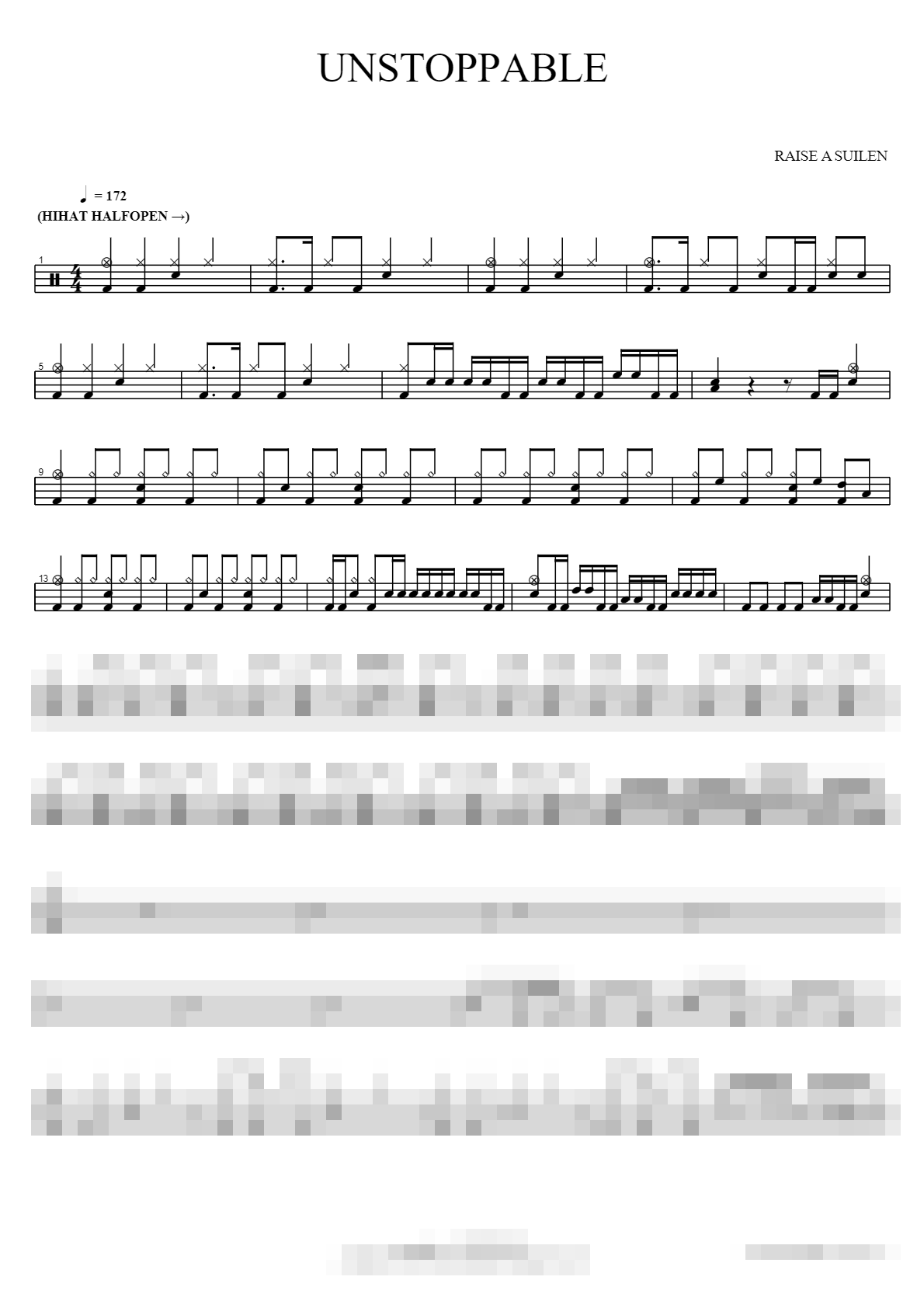 UNSTOPPABLE Sheet Music Preview
