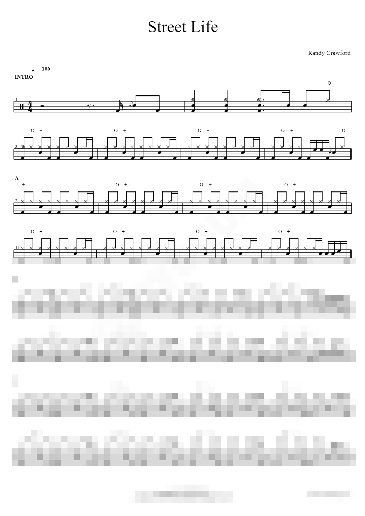 Street Life Sheet Music Preview