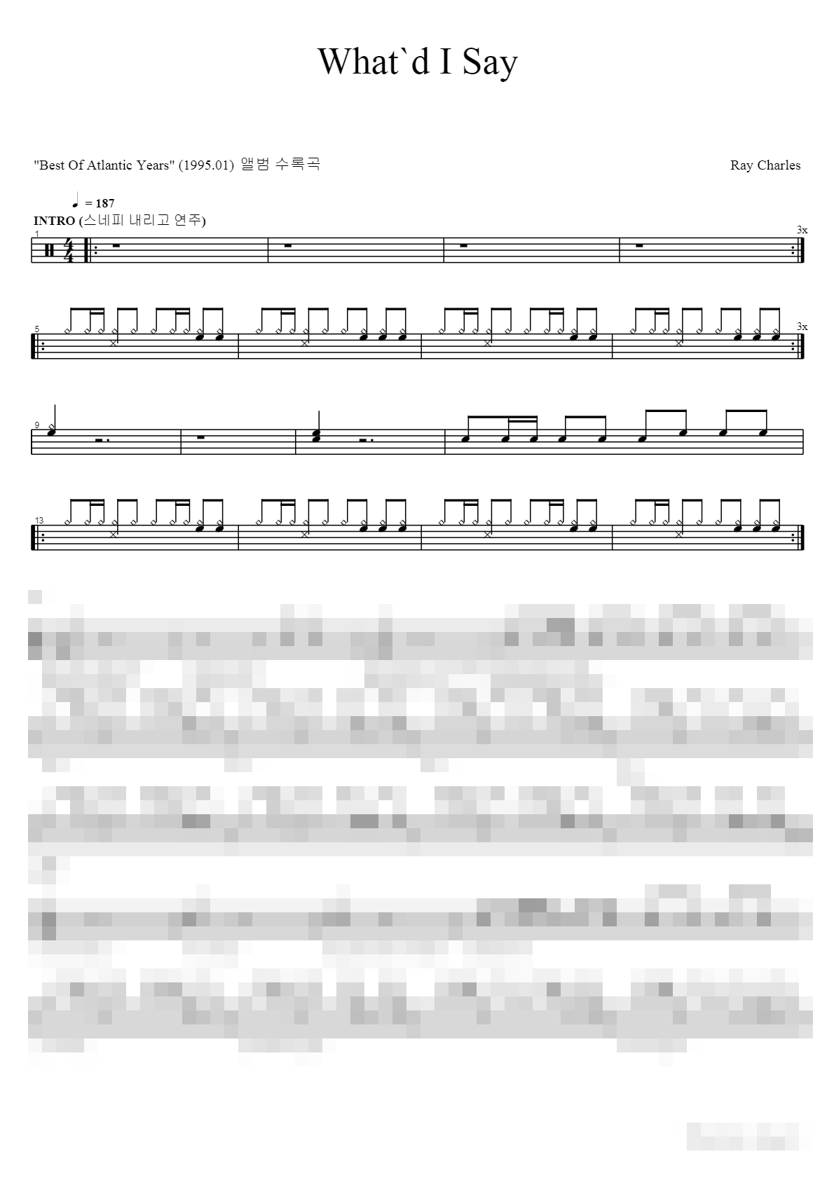 What`d I Say Sheet Music Preview