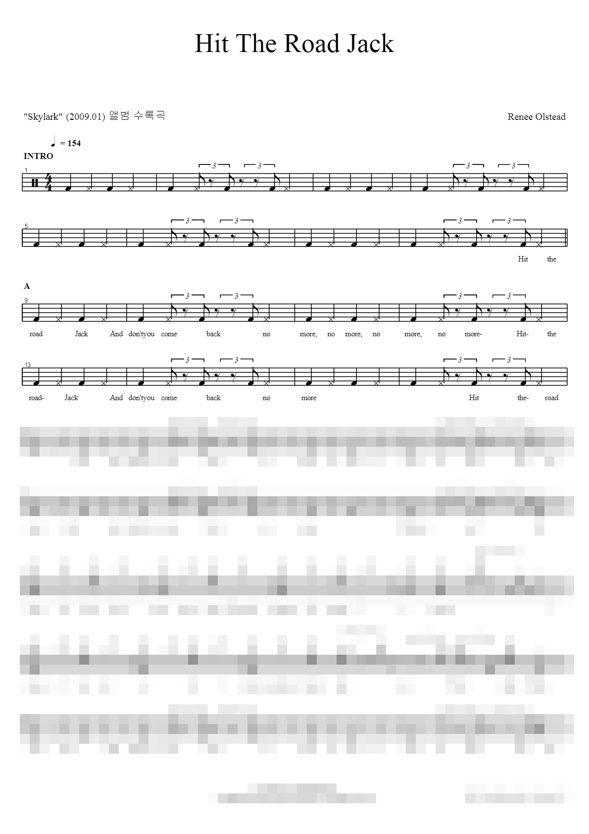 Hit The Road Jack Sheet Music Preview
