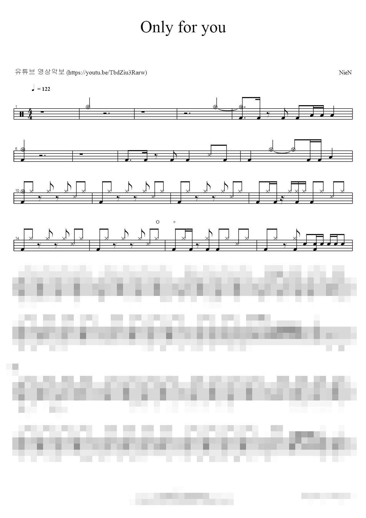 Only For You Sheet Music Preview