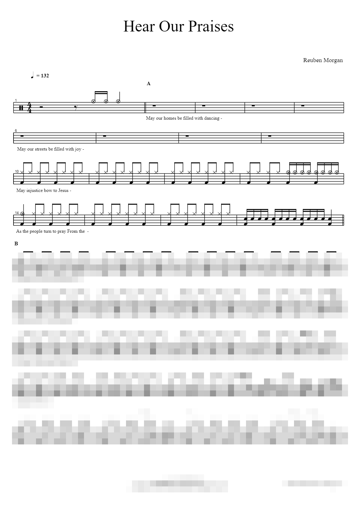 Hear Our Praises Sheet Music Preview