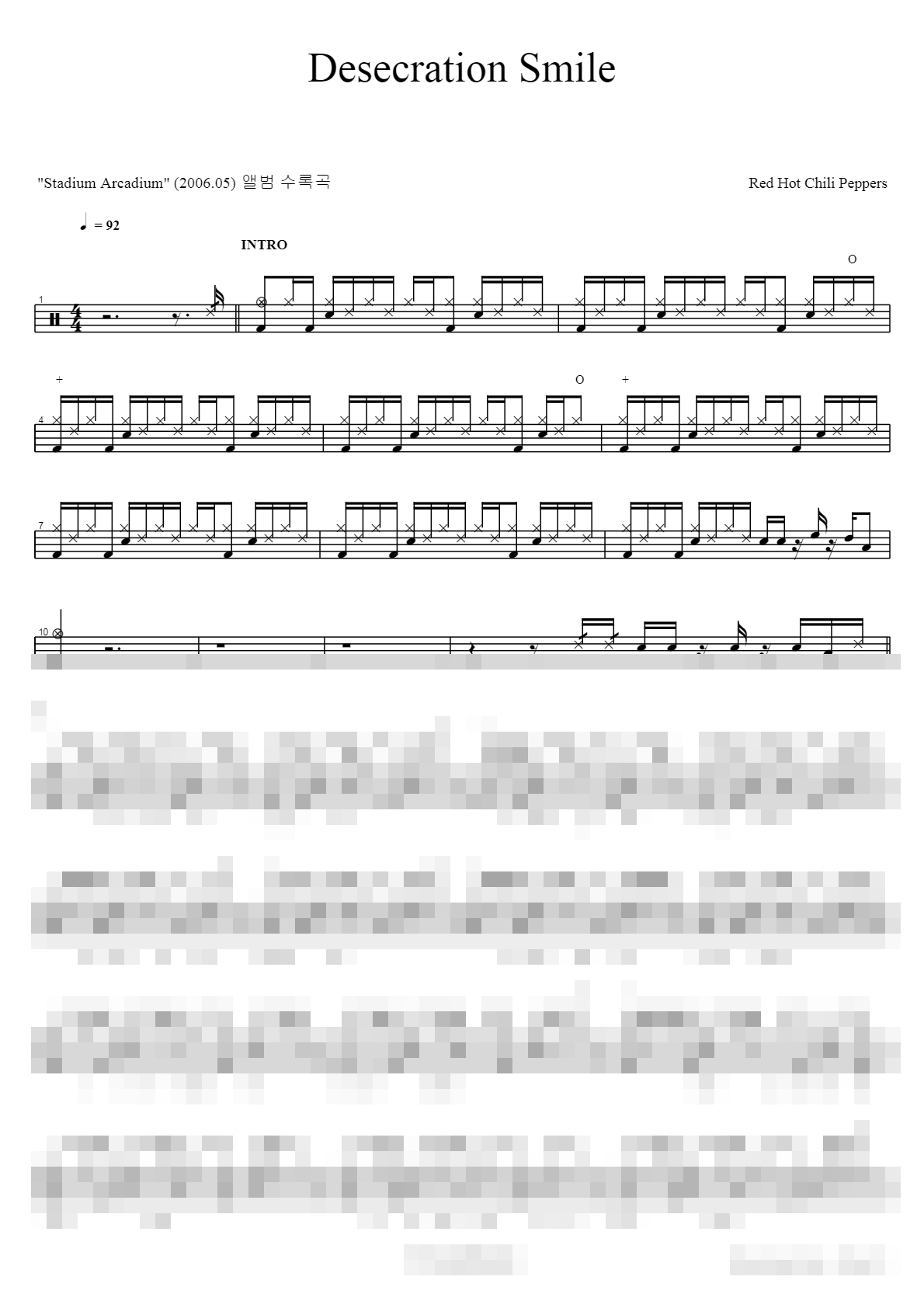 Desecration Smile Sheet Music Preview