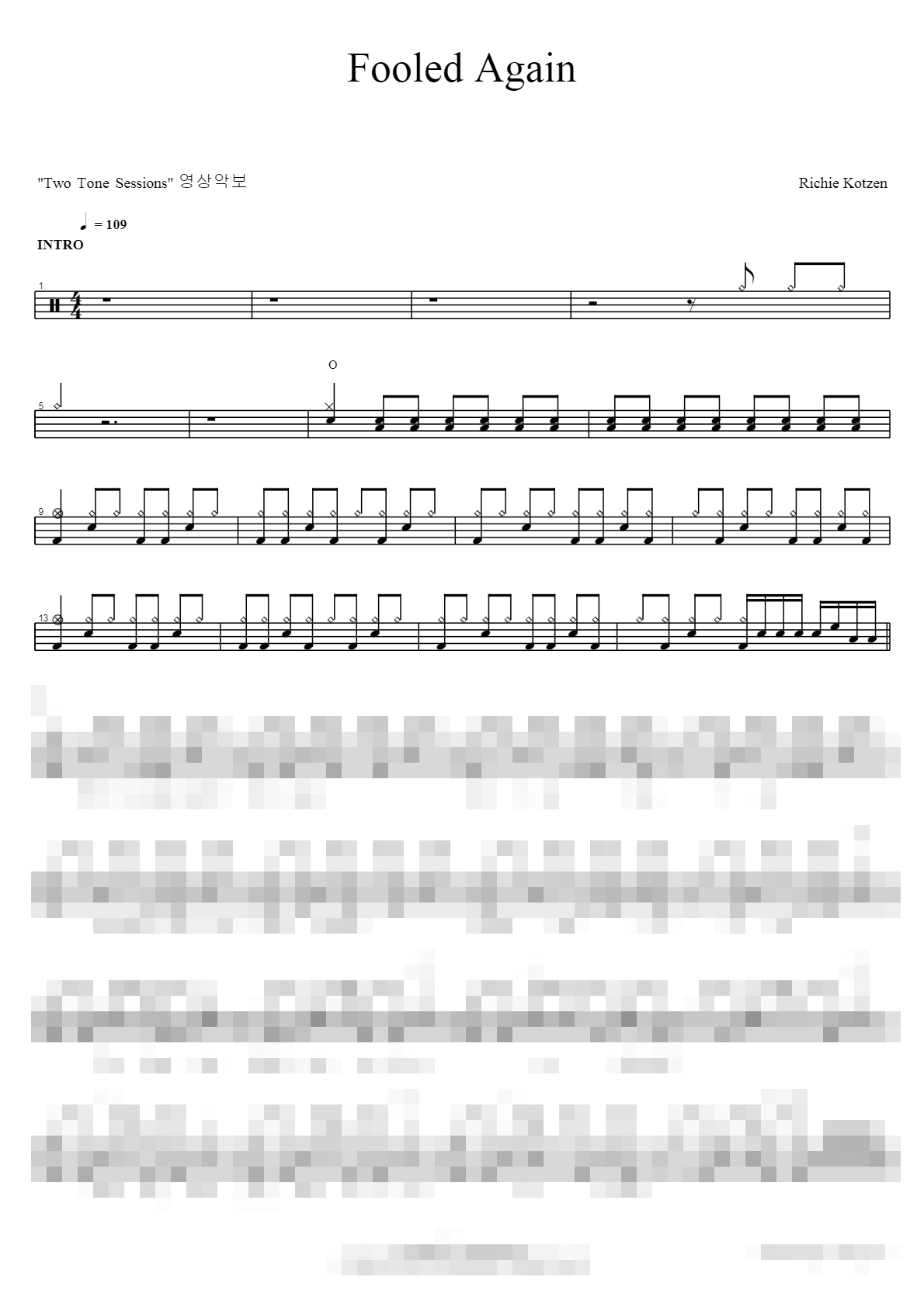 Fooled Again Sheet Music Preview