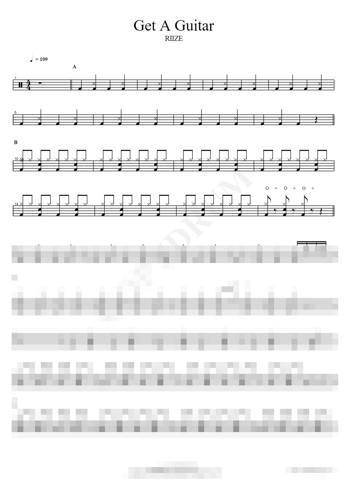 Get A Guitar Sheet Music Preview